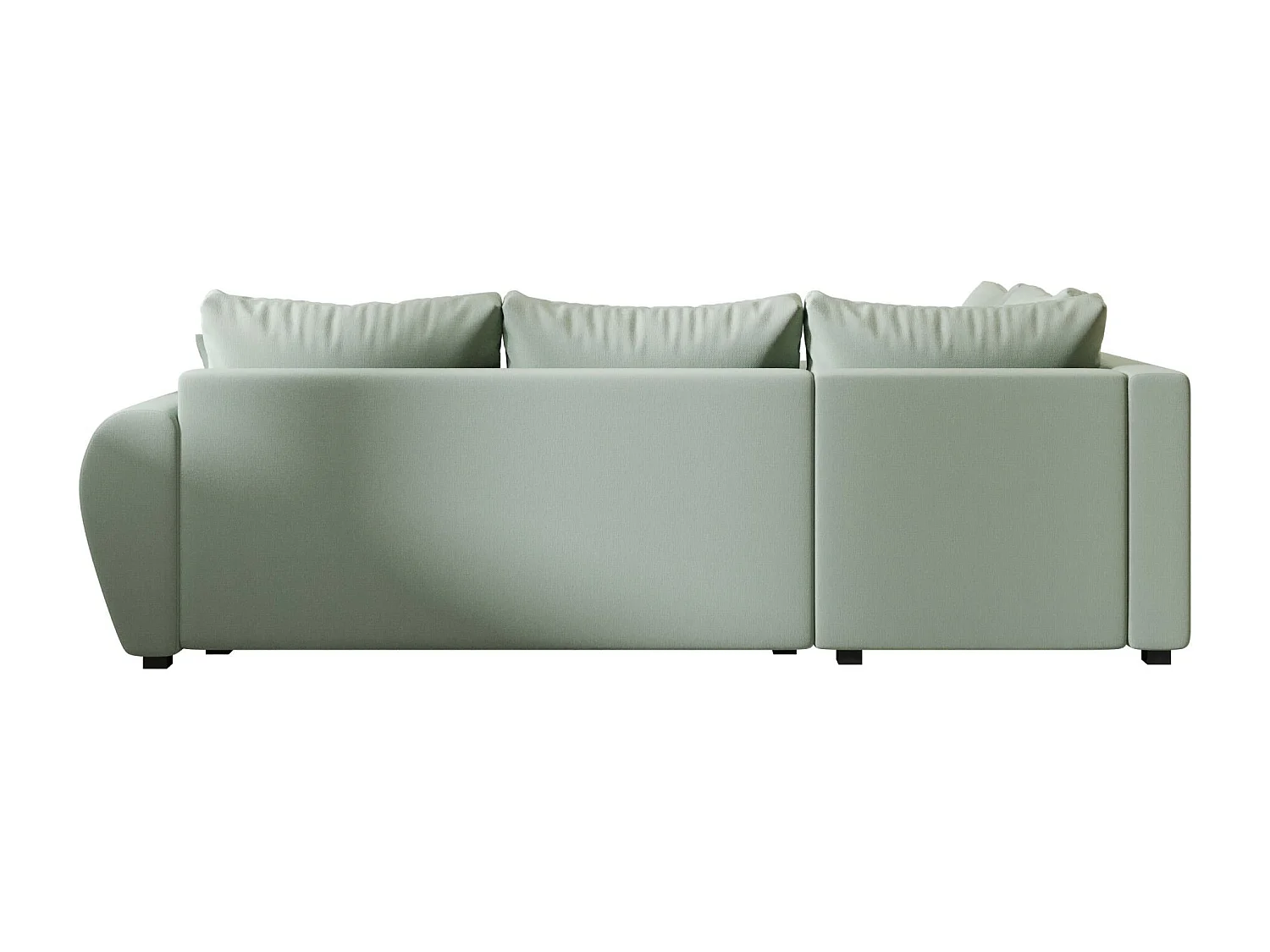 BEDANTE canapé d’angle MOLISA L PLUS Cosmic 16 gauche vert clair avec fonction de couchage canapé en forme de L