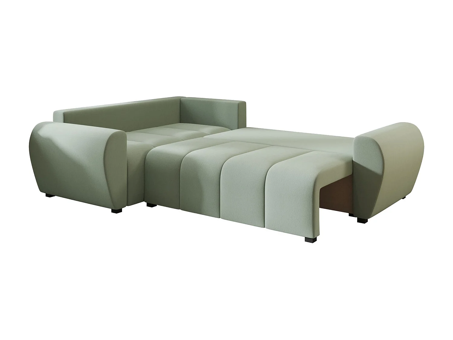 BEDANTE canapé d’angle MOLISA L PLUS Cosmic 16 gauche vert clair avec fonction de couchage canapé en forme de L