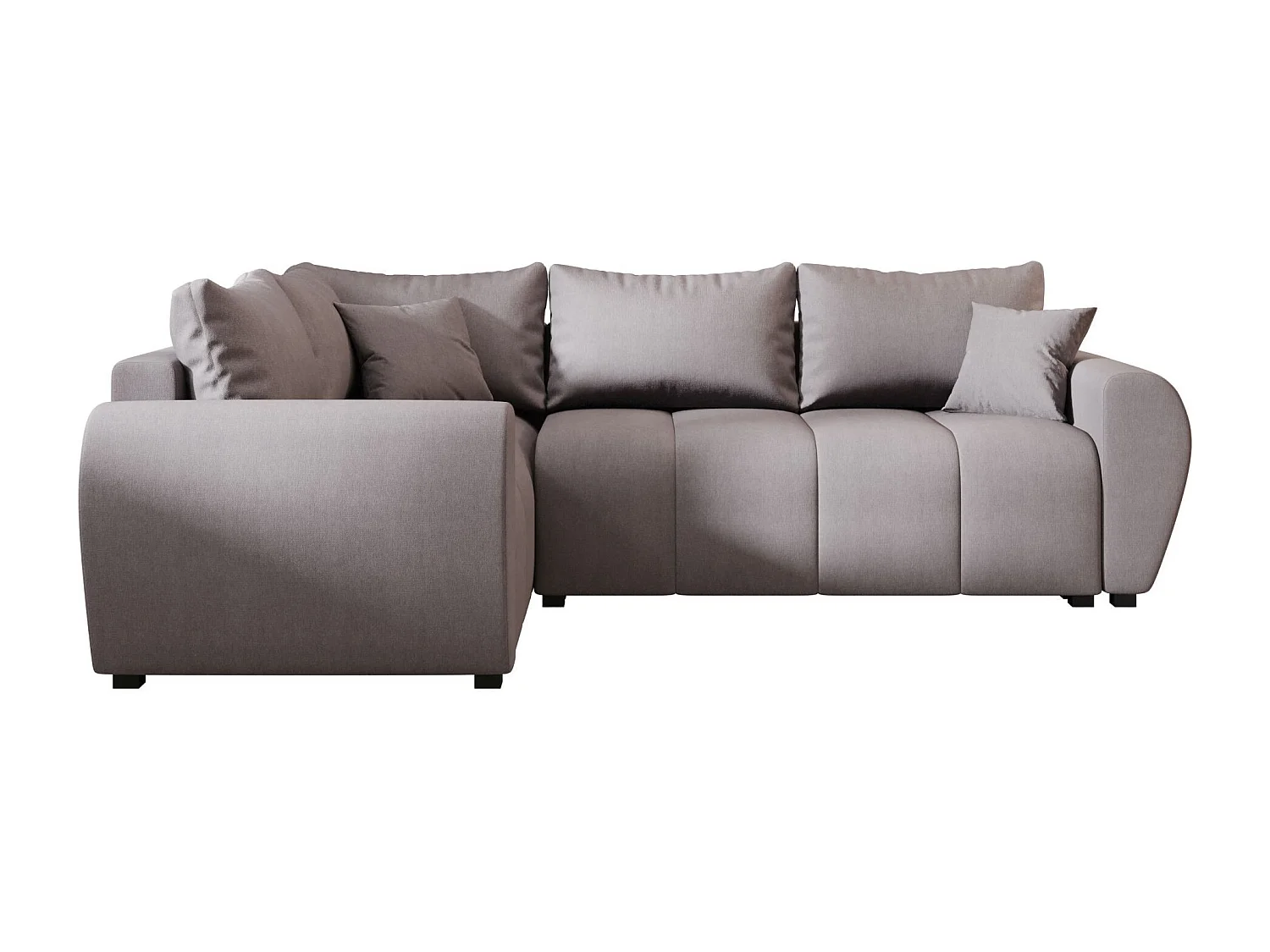 BEDANTE canapé d’angle MOLISA L PLUS Cosmic 160 gauche gris avec fonction de couchage canapé en forme de L