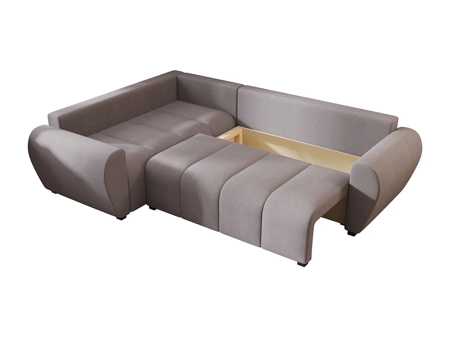 BEDANTE canapé d’angle MOLISA L PLUS Cosmic 160 gauche gris avec fonction de couchage canapé en forme de L