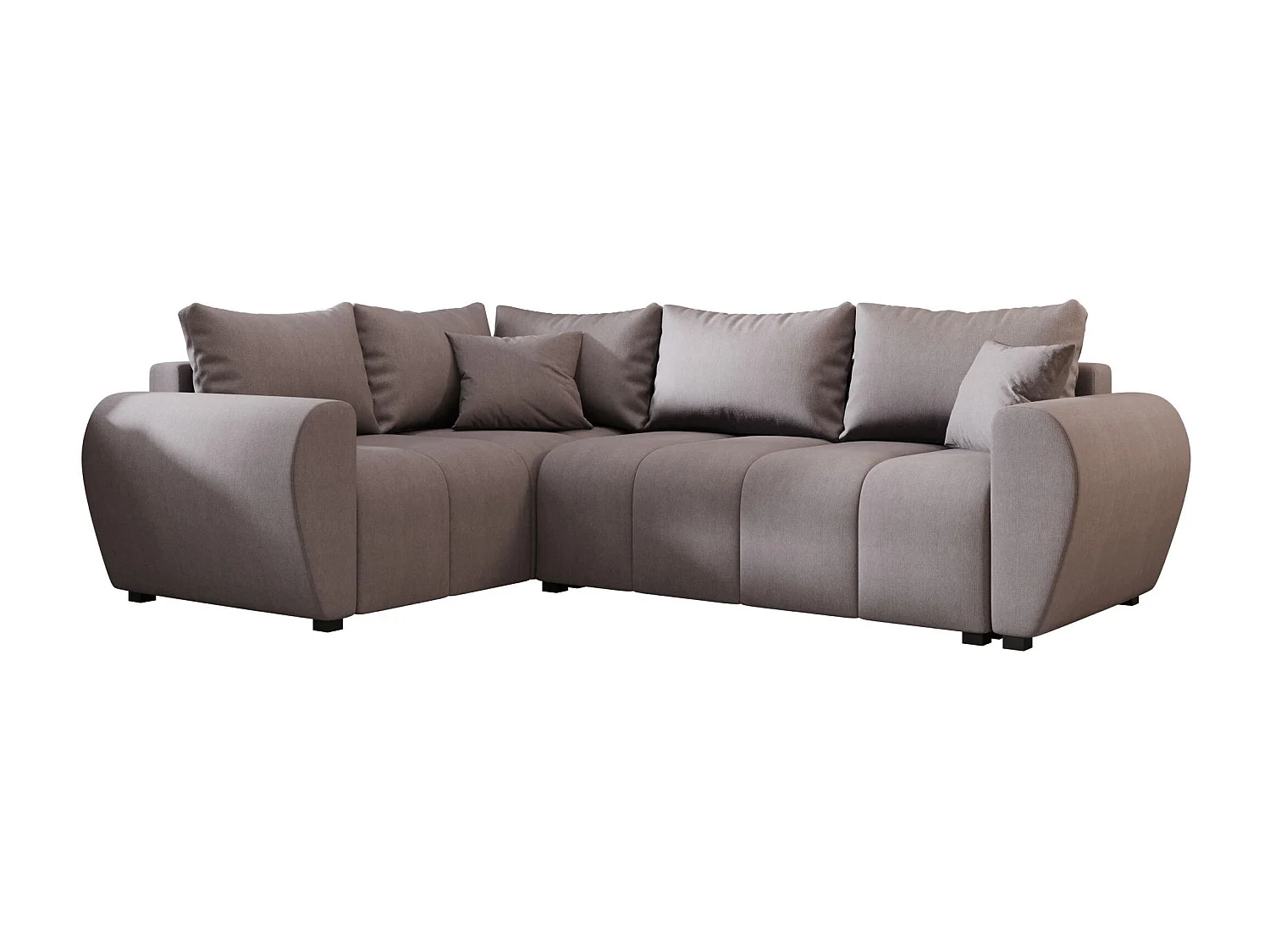 BEDANTE canapé d’angle MOLISA L PLUS Cosmic 160 gauche gris avec fonction de couchage canapé en forme de L