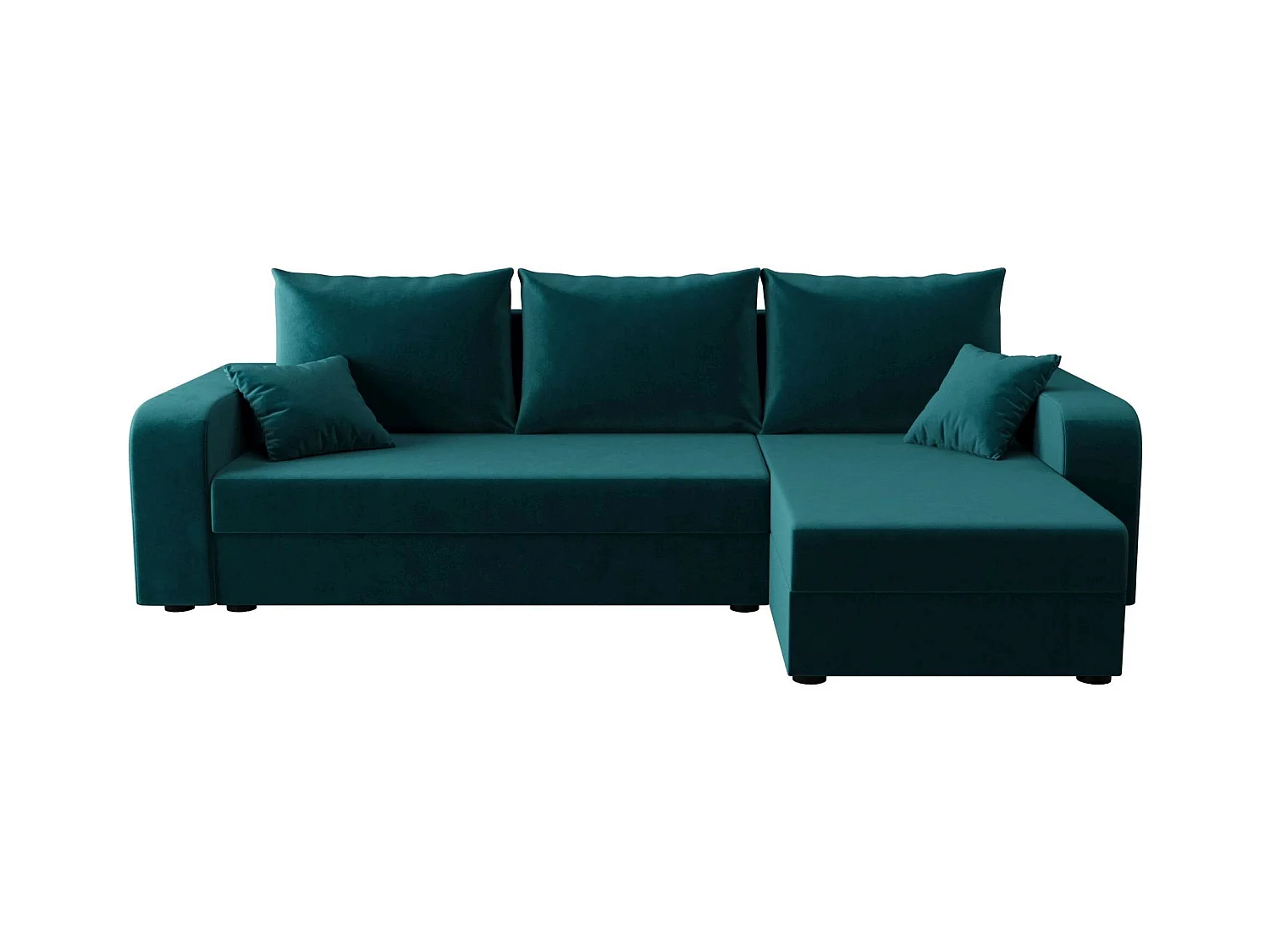 BEDANTE hoekbank HEWLET L BIS Itaka 39 rechts turkoois met slaapfunctie L-vormige bank met opbergruimte bedbox Wohnzimmersofa Couch Sofa Bettsofa bedbox Bettcouch