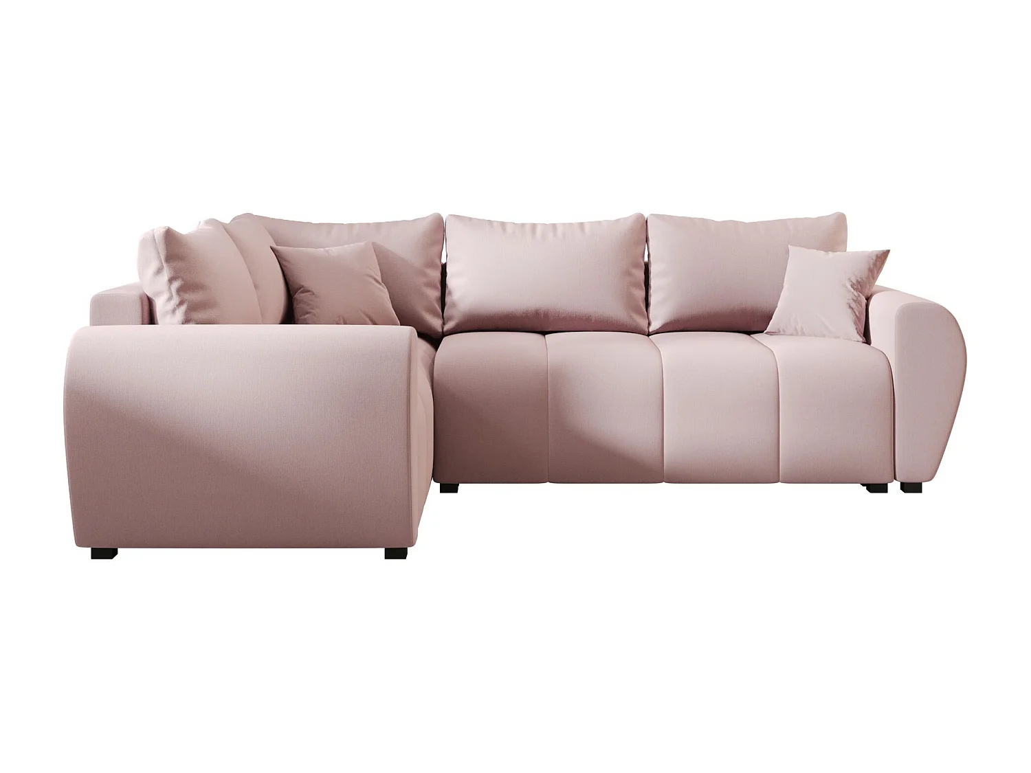 BEDANTE canapé d’angle MOLISA L PLUS Cosmic 14 gauche rose avec fonction de couchage canapé en forme de L