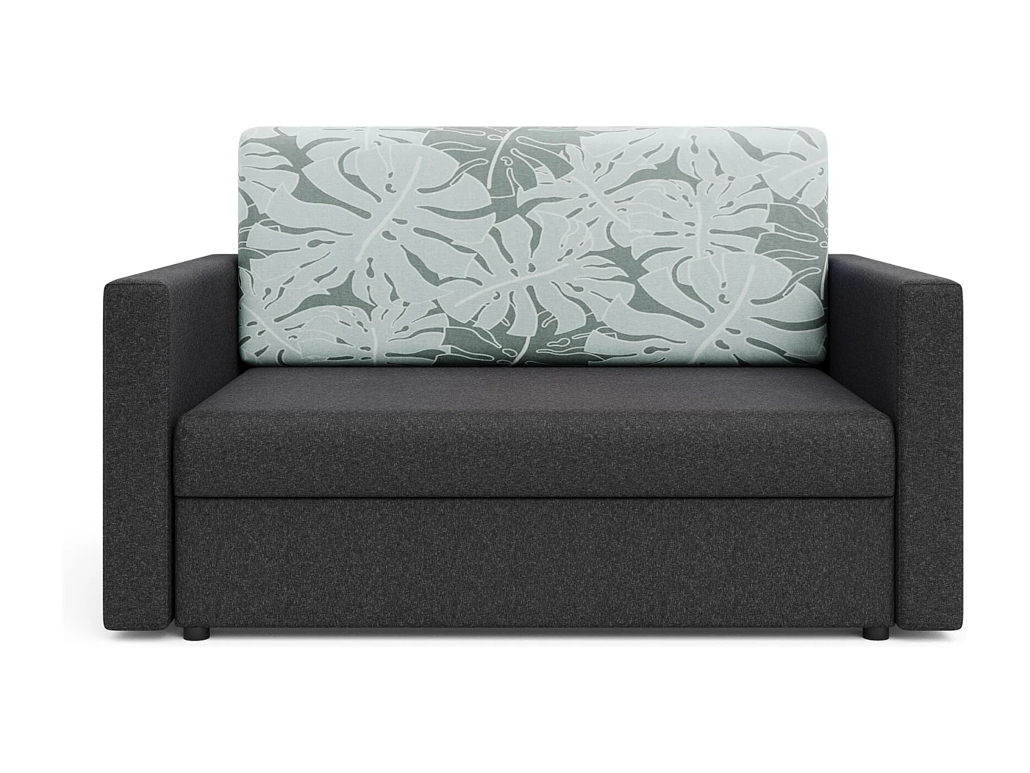 BEDANTE SOFA AMERYKANKA HEVEN 80 FLOWERS + Sawana 05 Grau mit Stauraum Bettkasten Wohnzimmersofa Couch Sofa Bettsofa Bettkasten Bettcouch