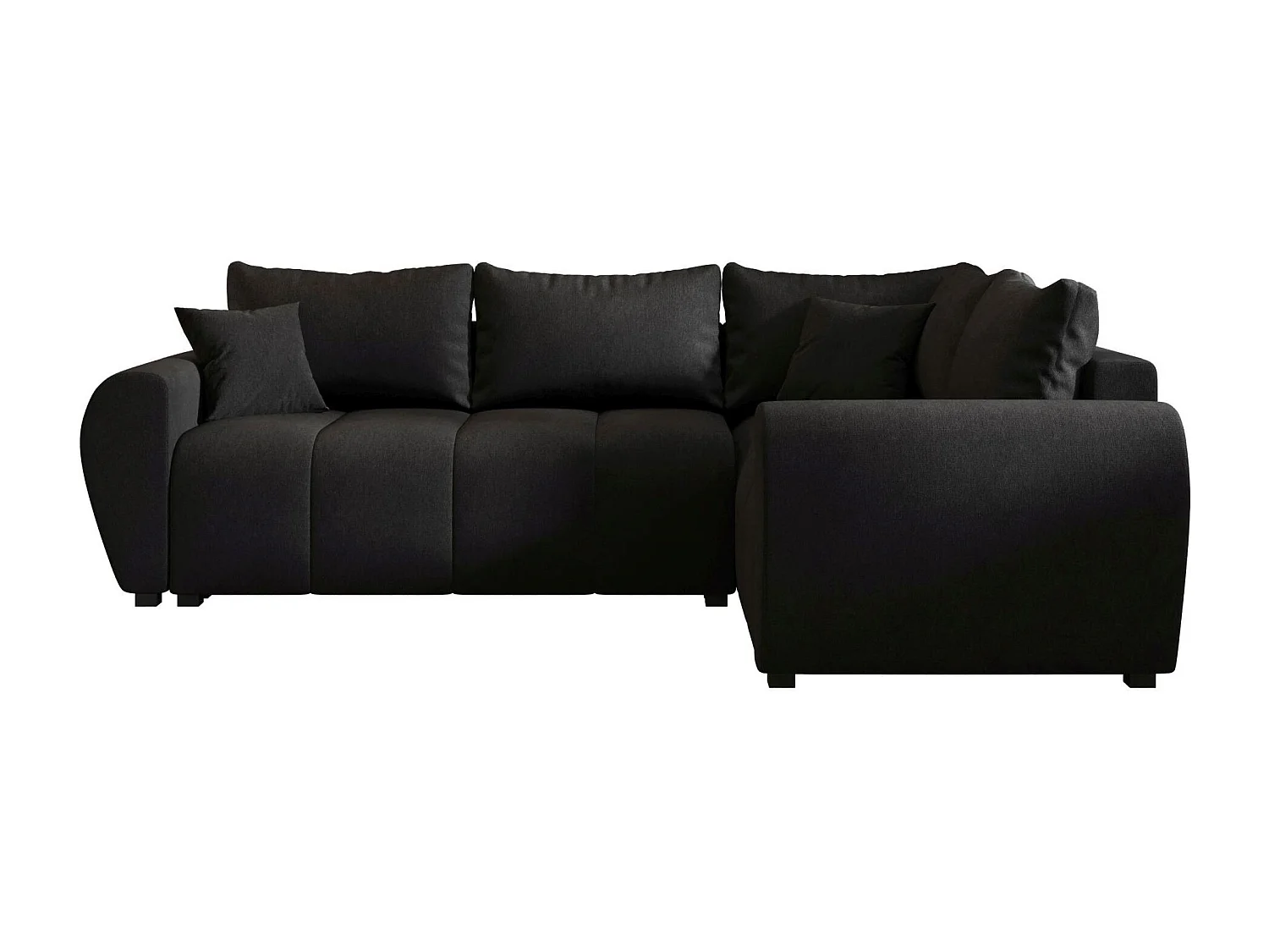 BEDANTE canapé d’angle MOLISA L PLUS Cosmic 100 droit noir avec fonction de couchage canapé en forme de L