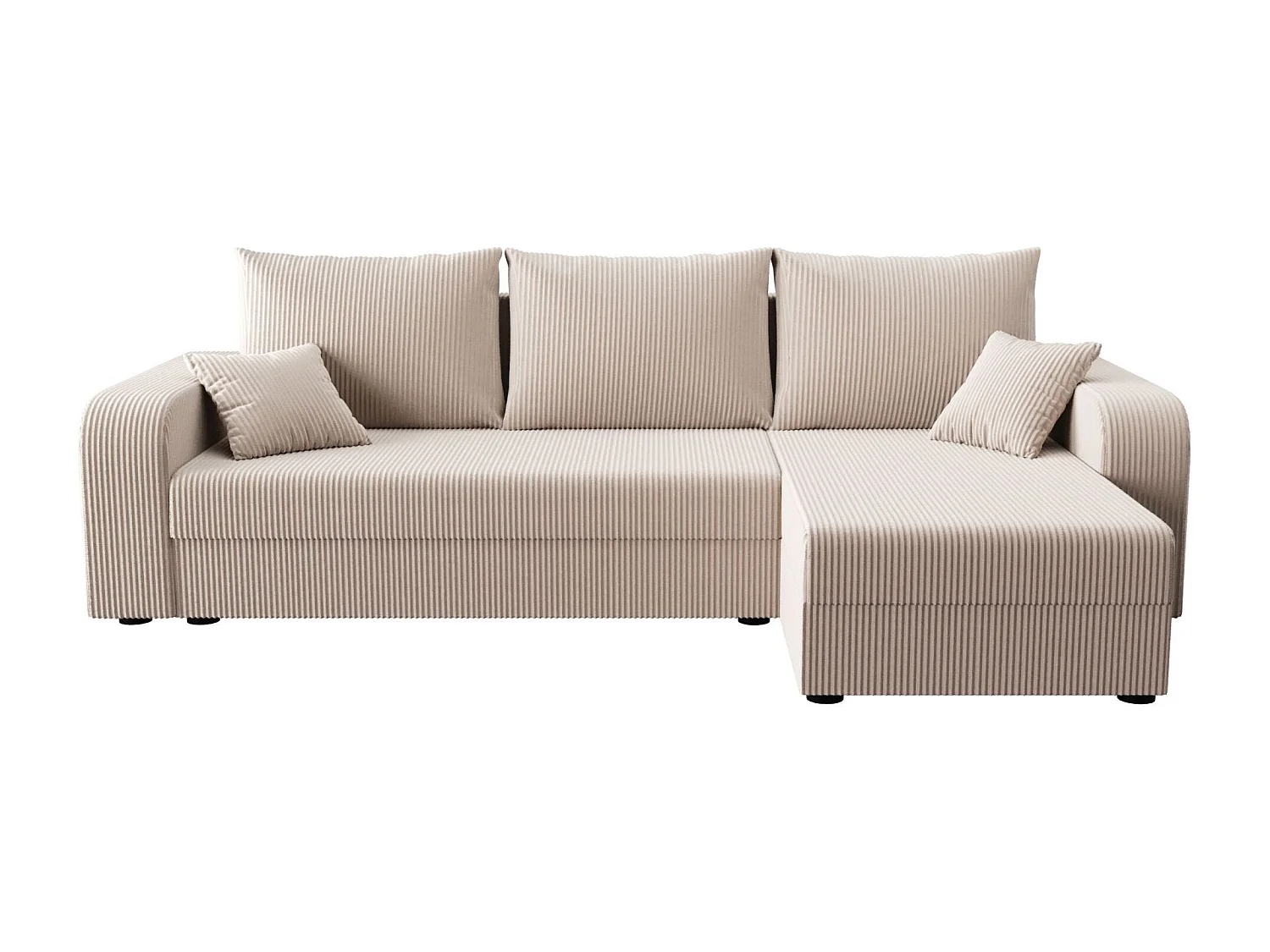 BEDANTE ECKSOFA HEWLET L BIS Zoom 1 Rechts Beige mit Schlaffunktion L-Form Sofa mit Stauraum Bettkasten Wohnzimmersofa Couch Sofa Bettsofa Bettkasten Bettcouch