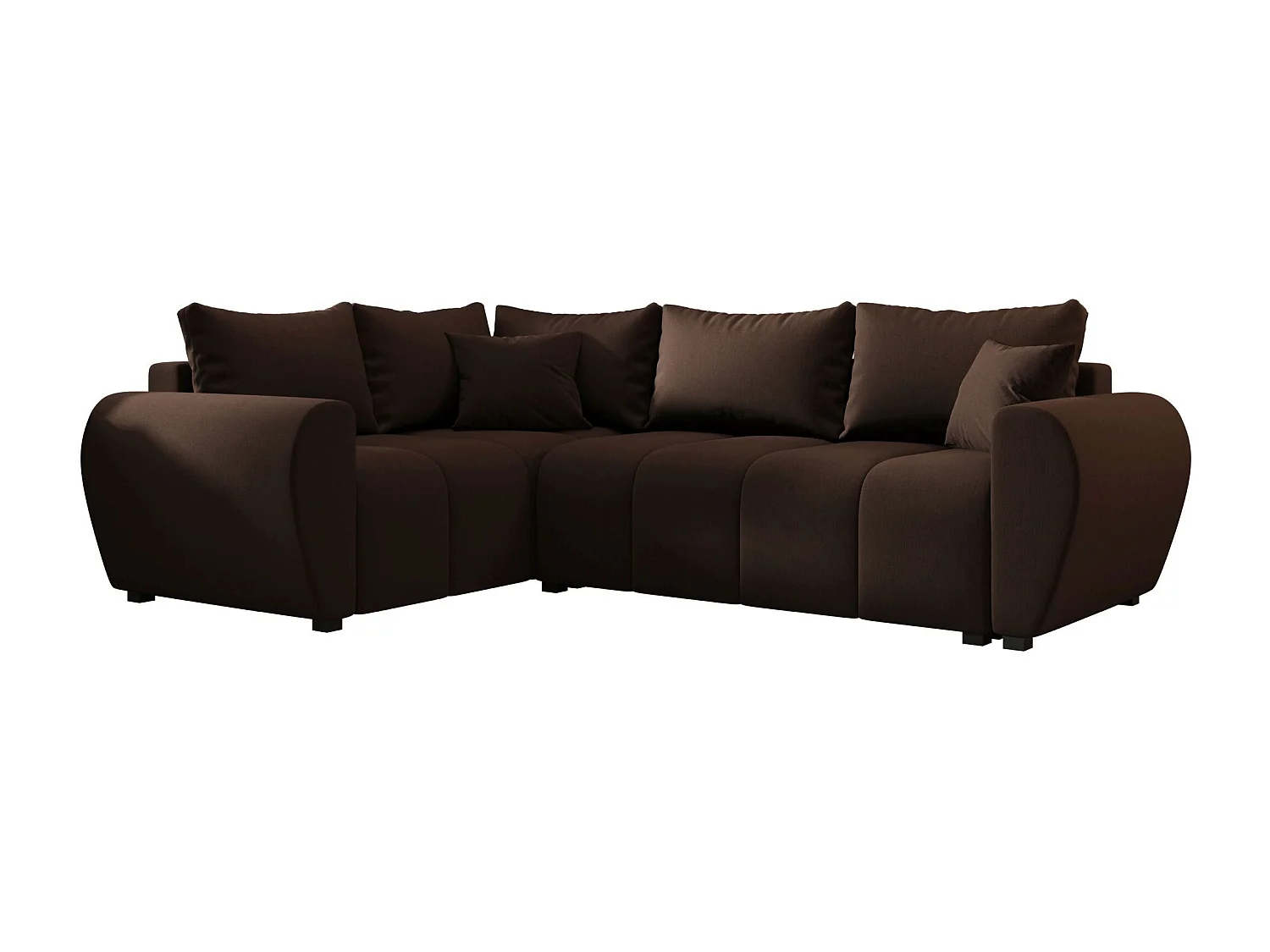 BEDANTE canapé d’angle MOLISA L PLUS Cosmic 800 gauche marron avec fonction de couchage canapé en forme de L