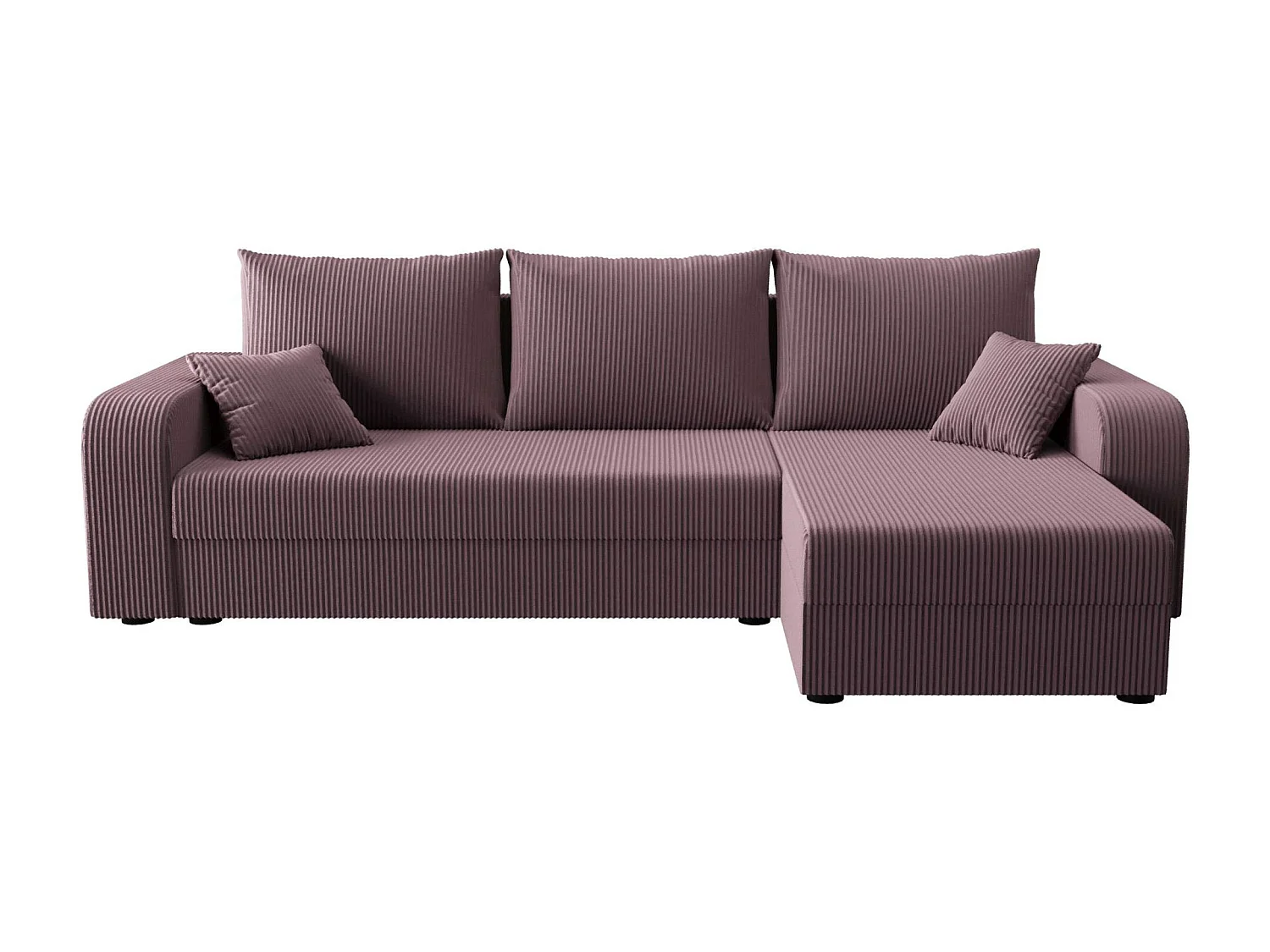 BEDANTE ECKSOFA HEWLET L BIS Zoom 17 Rechts Dunkelrosa mit Schlaffunktion L-Form Sofa mit Stauraum Bettkasten