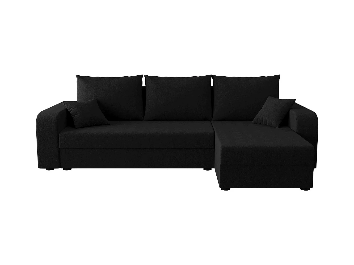 BEDANTE hoekbank HEWLET L BIS Cosmic 100 rechts zwart met slaapfunctie L-vormige bank met opbergruimte bedbox Wohnzimmersofa Couch Sofa Bettsofa bedbox Bettcouch