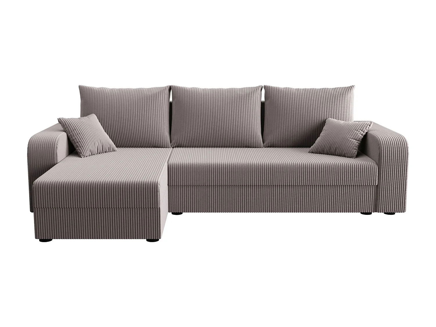 BEDANTE ECKSOFA HEWLET L BIS Zoom 19 Links Grau mit Schlaffunktion L-Form Sofa mit Stauraum Bettkasten Wohnzimmersofa Couch Sofa Bettsofa Bettkasten Bettcouch