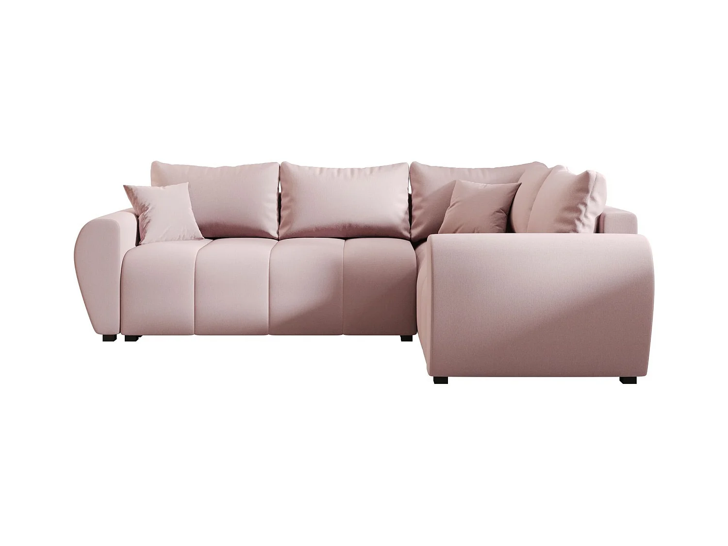 BEDANTE canapé d’angle MOLISA L PLUS Cosmic 14 droit rose avec fonction de couchage canapé en forme de L