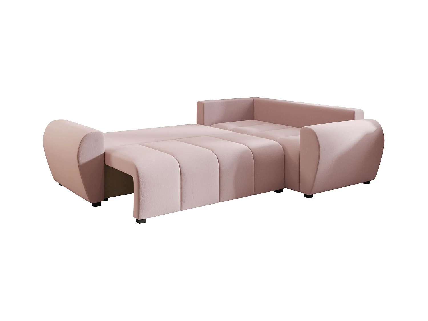 BEDANTE canapé d’angle MOLISA L PLUS Cosmic 14 droit rose avec fonction de couchage canapé en forme de L