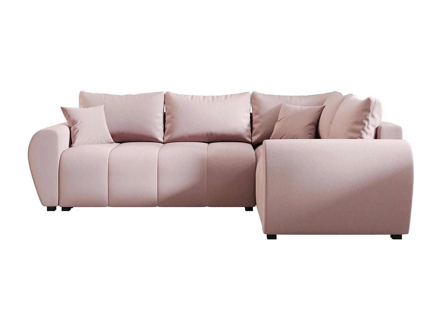 BEDANTE canapé d’angle MOLISA L PLUS Cosmic 14 droit rose avec fonction de couchage canapé en forme de L