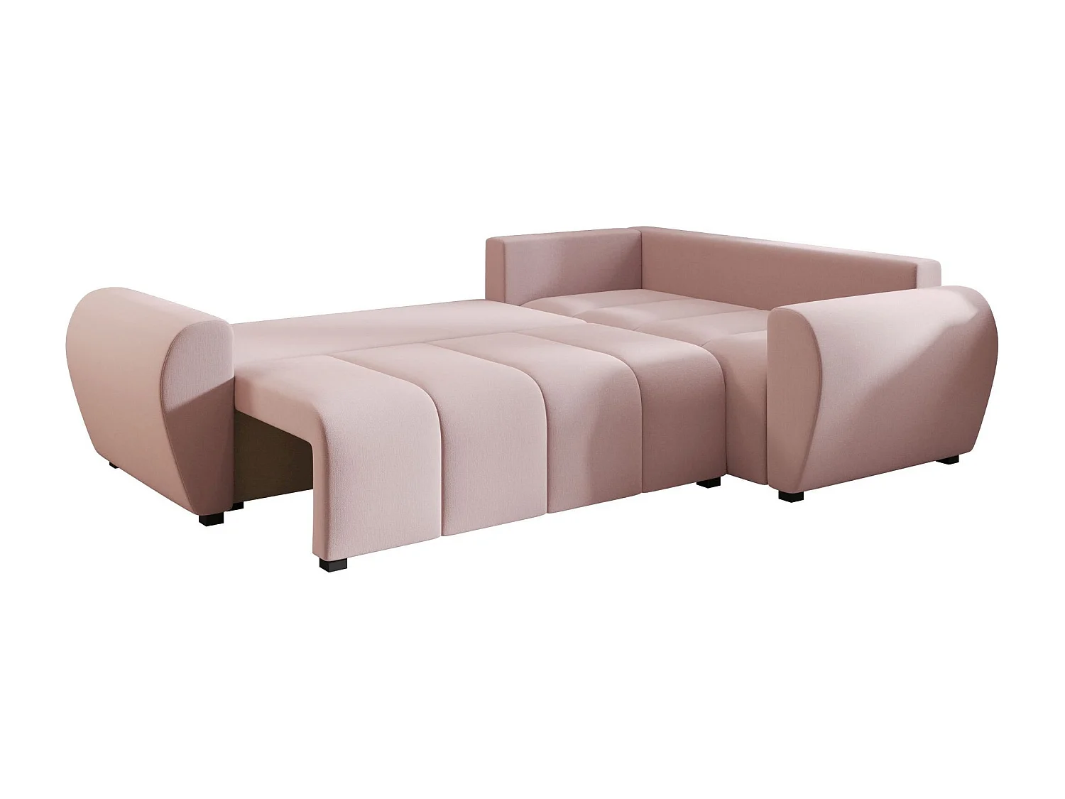 BEDANTE canapé d’angle MOLISA L PLUS Cosmic 14 droit rose avec fonction de couchage canapé en forme de L