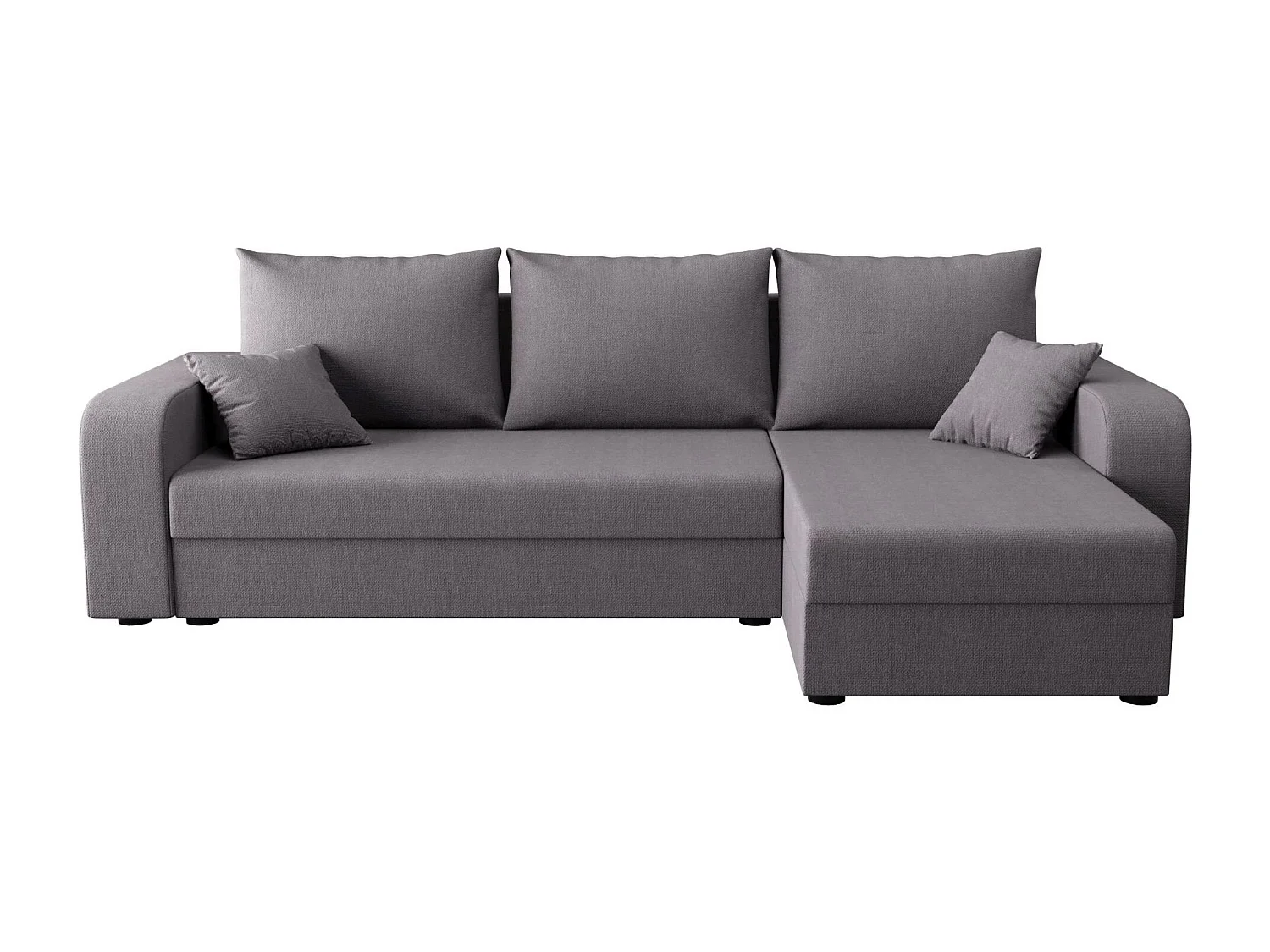 BEDANTE ECKSOFA HEWLET L BIS Cosmic 160 Rechts Grau mit Schlaffunktion L-Form Sofa mit Stauraum Bettkasten Wohnzimmersofa Couch Sofa Bettsofa Bettkasten Bettcouch