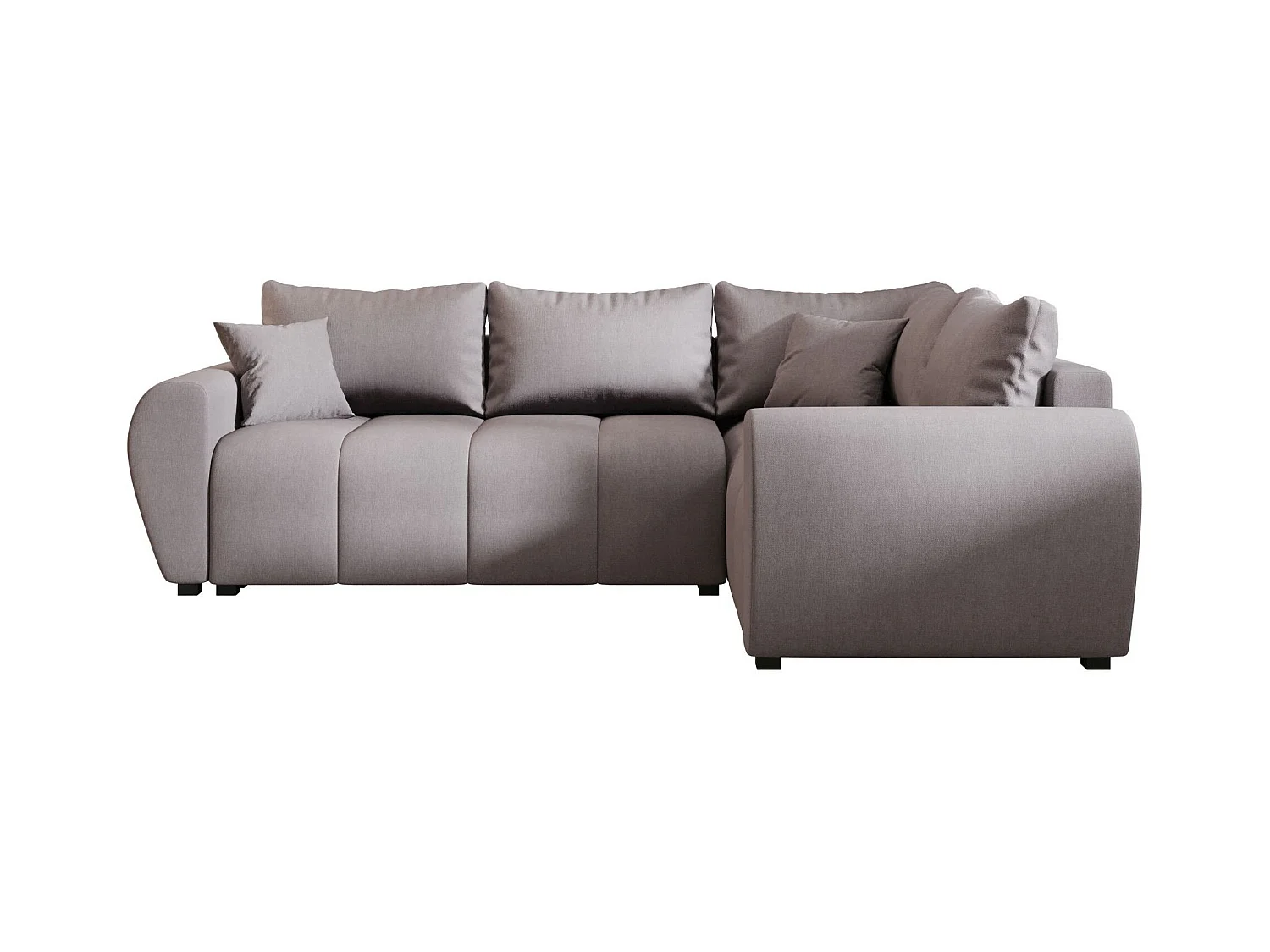 BEDANTE canapé d’angle MOLISA L PLUS Cosmic 160 droit gris avec fonction de couchage canapé en forme de L