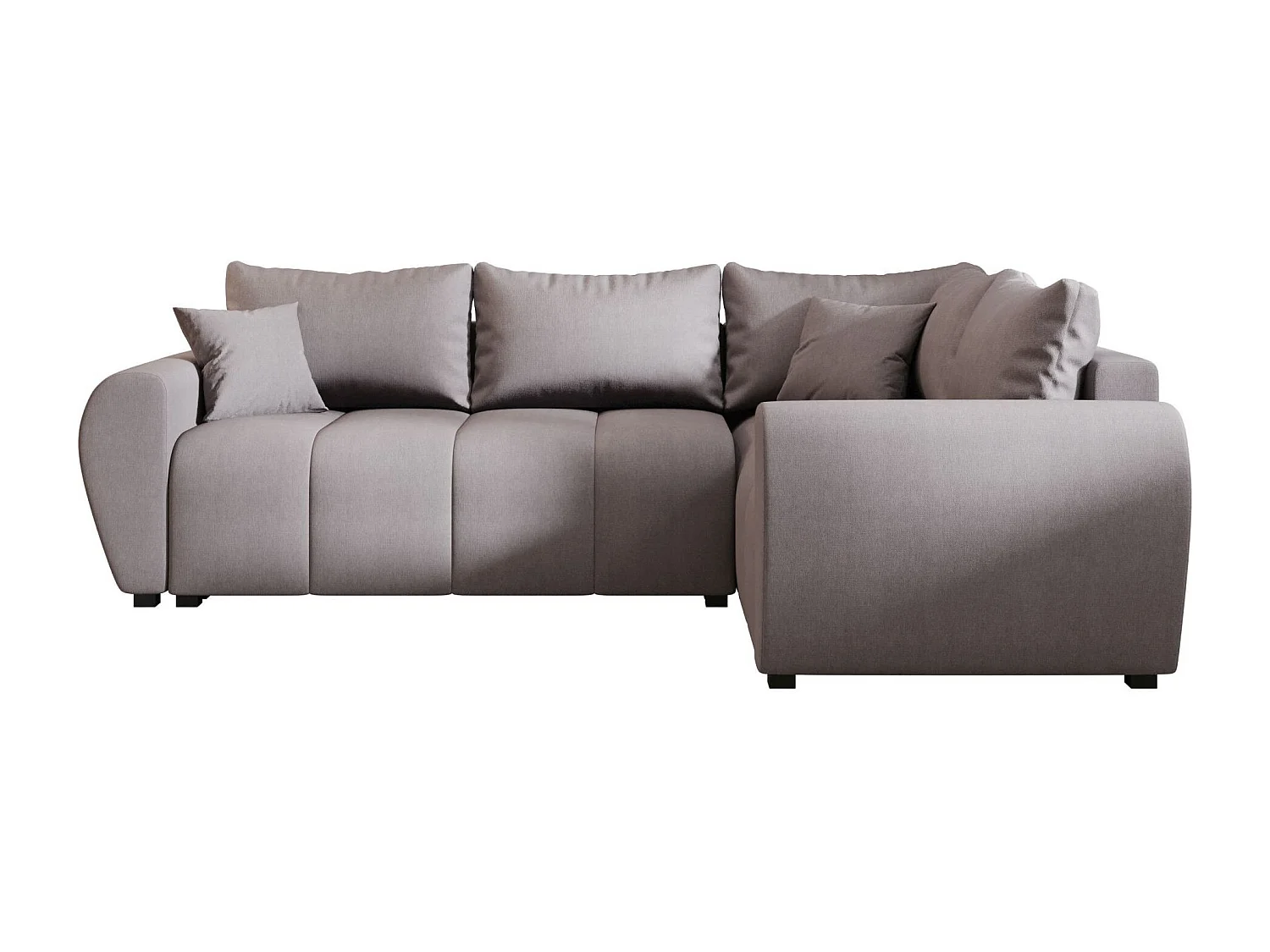 BEDANTE canapé d’angle MOLISA L PLUS Cosmic 160 droit gris avec fonction de couchage canapé en forme de L