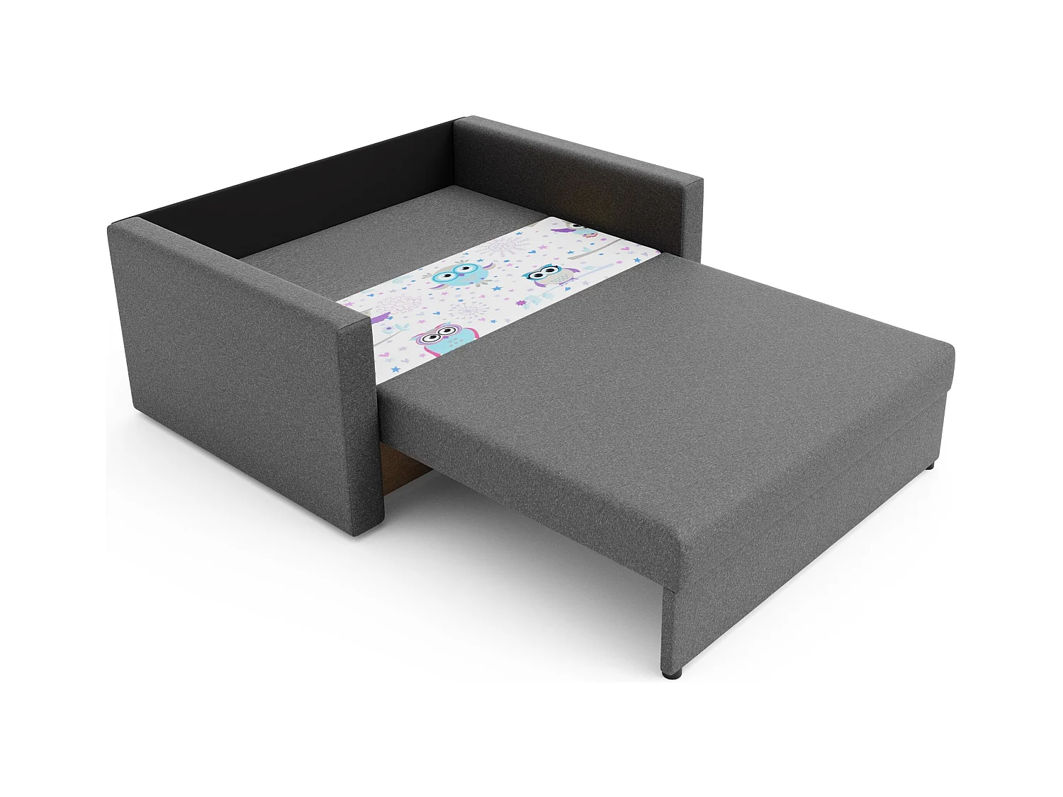 BEDANTE SOFA AMERYKANKA HEVEN 80 BIRDS + Sawana 21 Grau mit Stauraum Bettkasten Wohnzimmersofa Couch Sofa Bettsofa Bettkasten Bettcouch