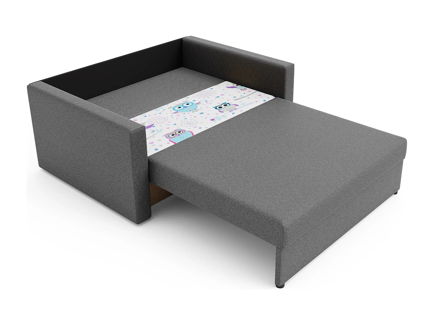 BEDANTE SOFA AMERYKANKA HEVEN 80 BIRDS + Sawana 21 Grau mit Stauraum Bettkasten Wohnzimmersofa Couch Sofa Bettsofa Bettkasten Bettcouch