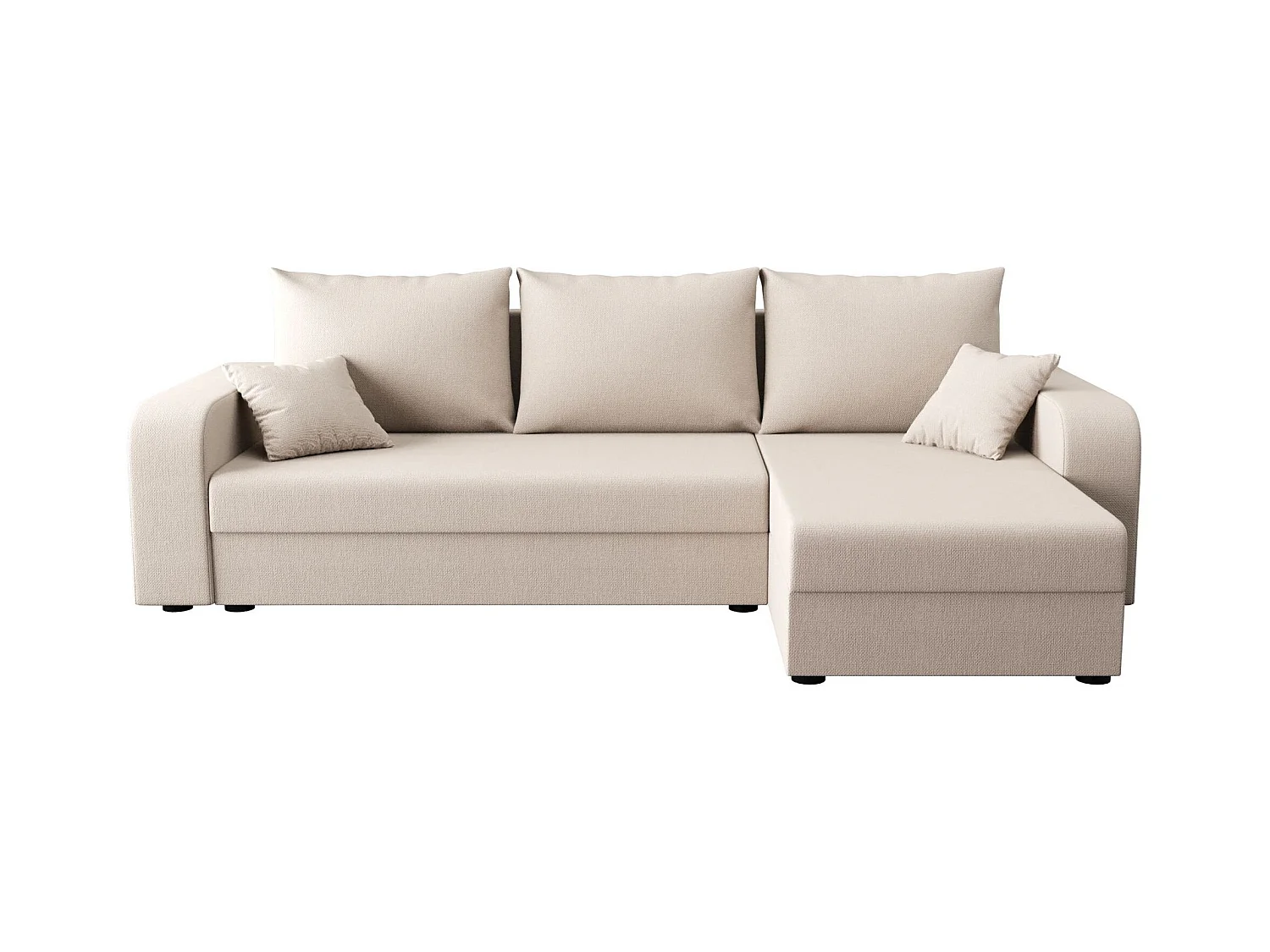 BEDANTE hoekbank HEWLET L BIS Cosmic 10 rechts beige met slaapfunctie L-vormige bank met opbergruimte bedbox Wohnzimmersofa Couch Sofa Bettsofa bedbox Bettcouch