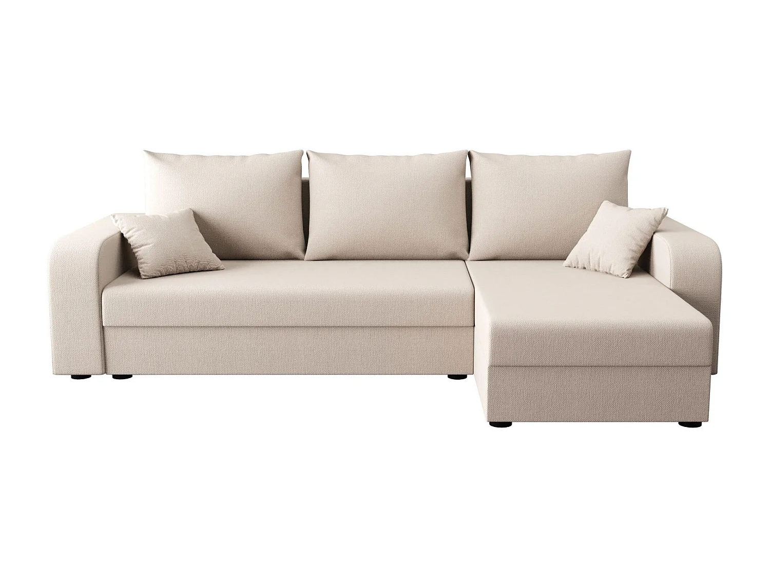 BEDANTE ECKSOFA HEWLET L BIS Cosmic 10 Rechts Beige mit Schlaffunktion L-Form Sofa mit Stauraum Bettkasten Wohnzimmersofa Couch Sofa Bettsofa Bettkasten Bettcouch