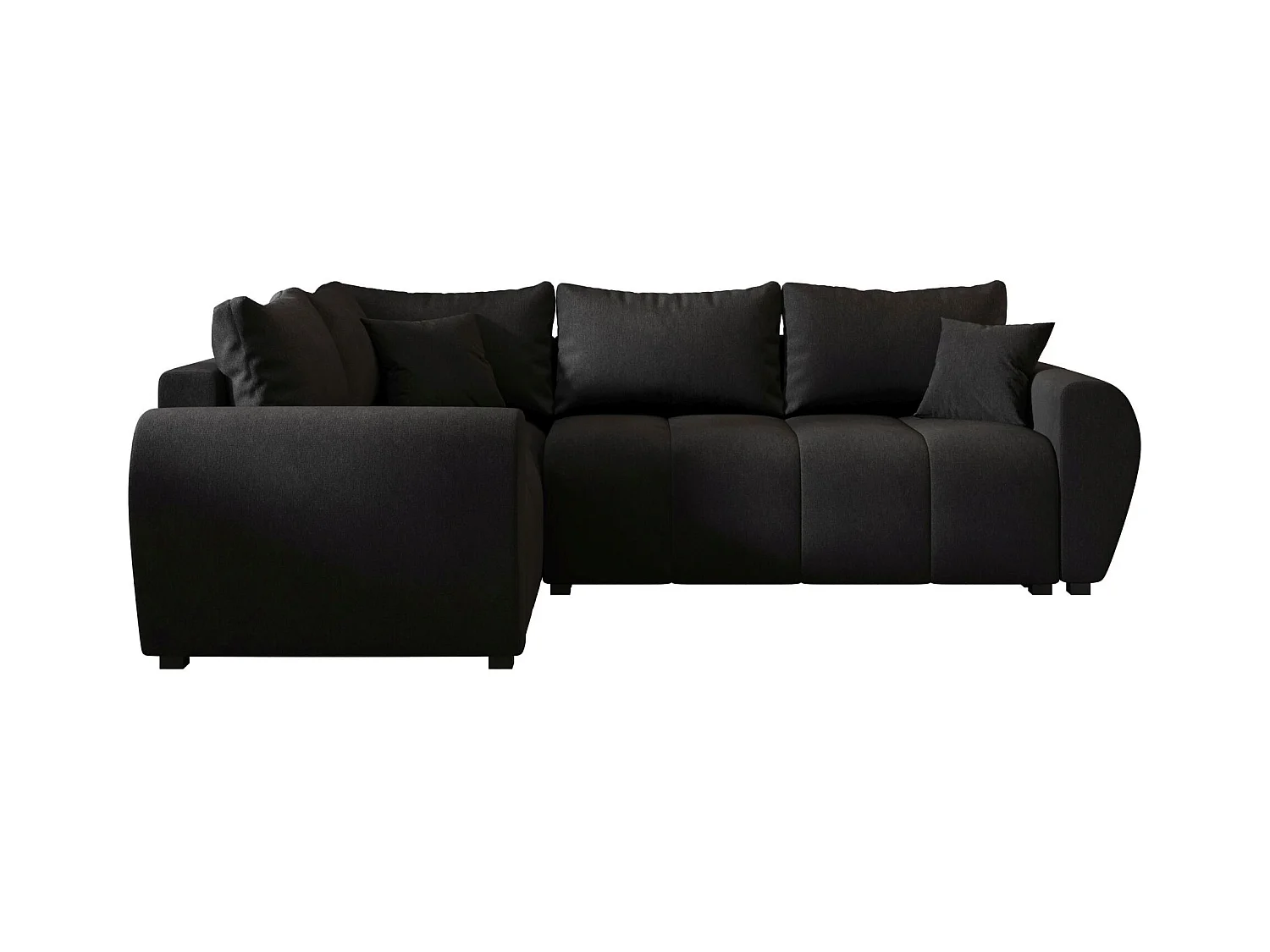 BEDANTE canapé d’angle MOLISA L PLUS Cosmic 100 gauche noir avec fonction de couchage canapé en forme de L