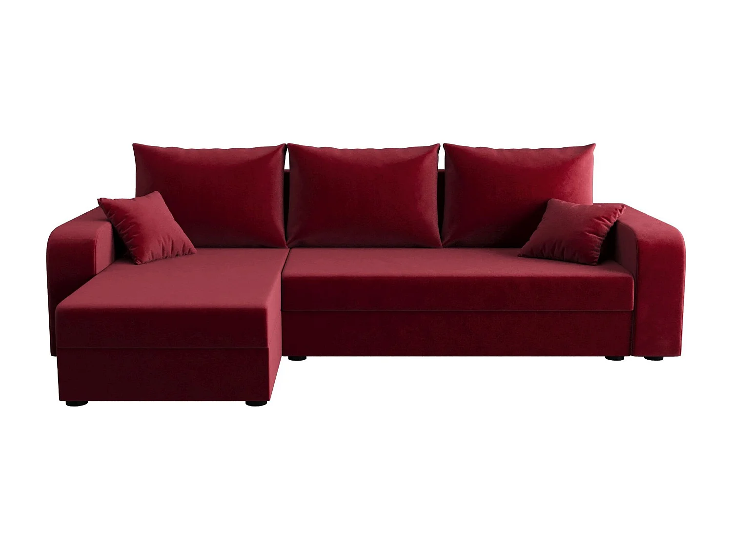 BEDANTE ECKSOFA HEWLET L BIS Itaka 34 Links Dunkelrot mit Schlaffunktion L-Form Sofa mit Stauraum Bettkasten Wohnzimmersofa Couch Sofa Bettsofa Bettkasten Bettcouch
