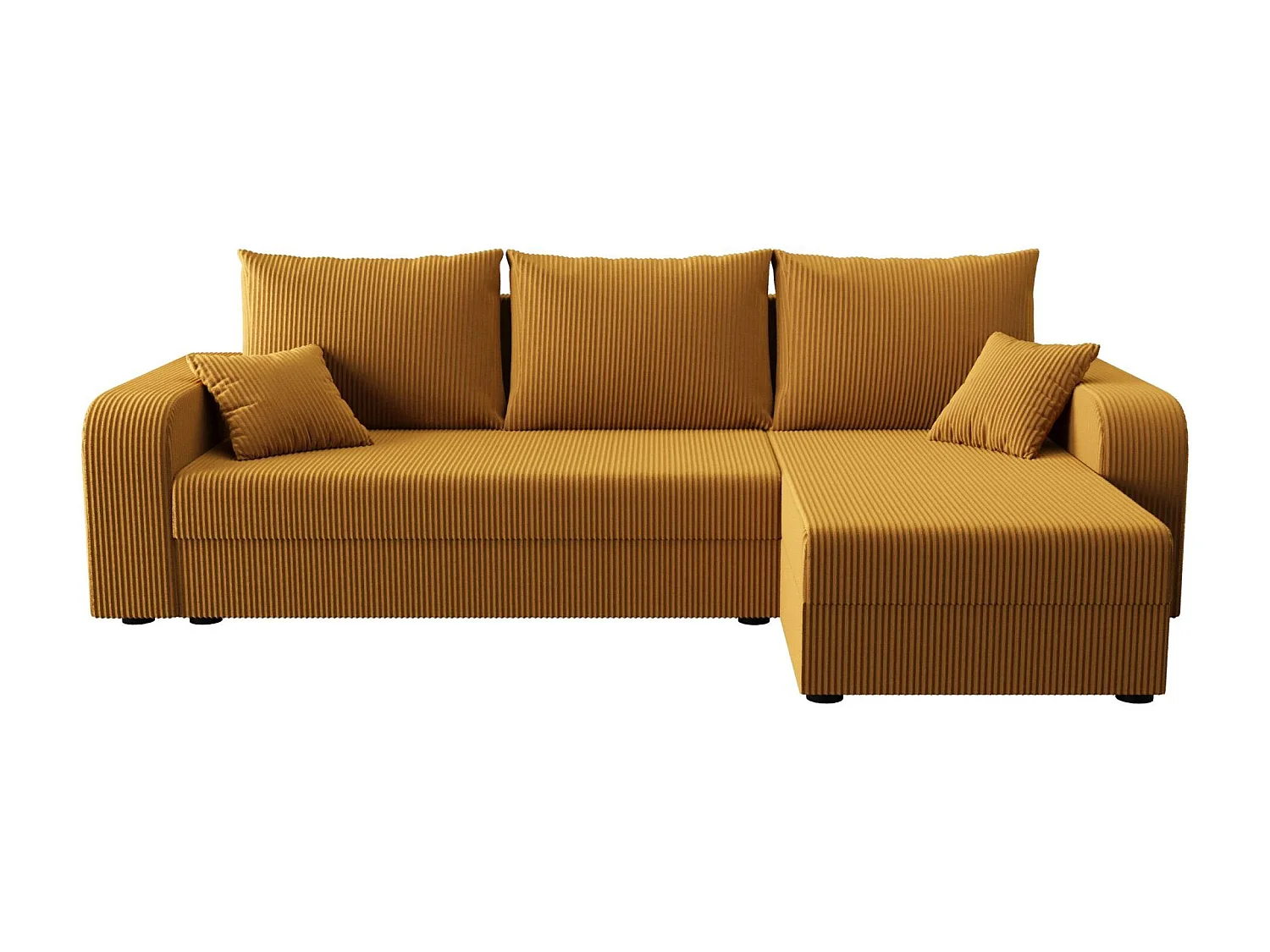 BEDANTE ECKSOFA HEWLET L BIS Zoom 9 Rechts Orange mit Schlaffunktion L-Form Sofa mit Stauraum Bettkasten Wohnzimmersofa Couch Sofa Bettsofa Bettkasten Bettcouch