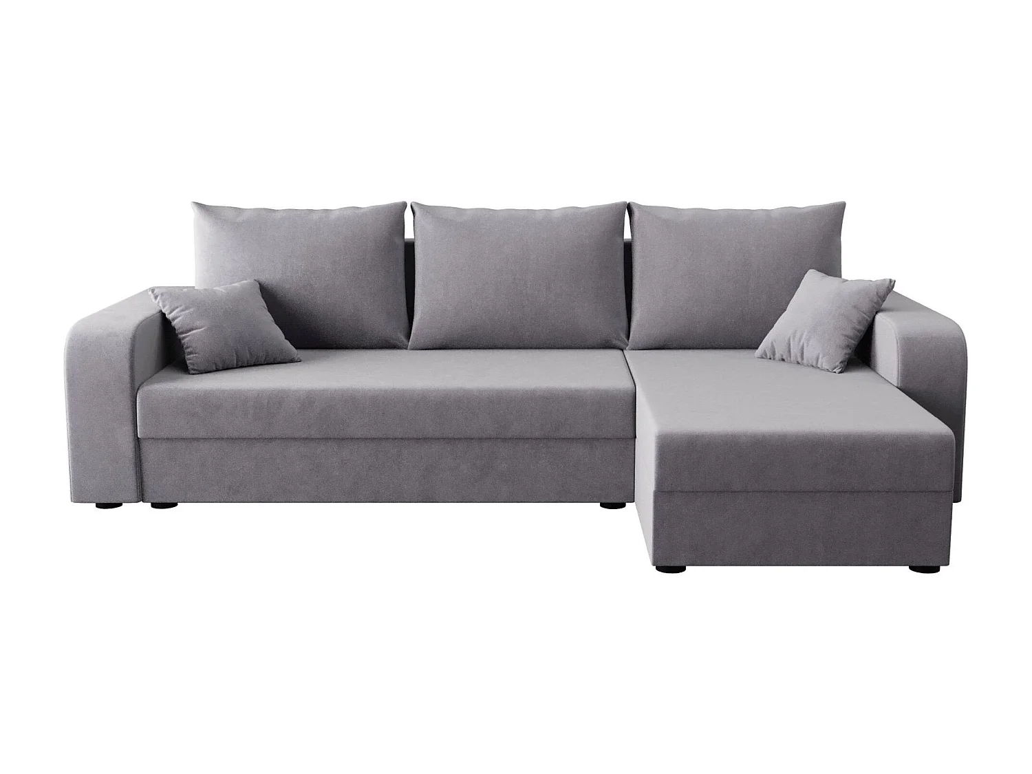 BEDANTE hoekbank HEWLET L BIS Itaka 50 rechts grijs met slaapfunctie L-vormige bank met opbergruimte bedbox Wohnzimmersofa Couch Sofa Bettsofa bedbox Bettcouch
