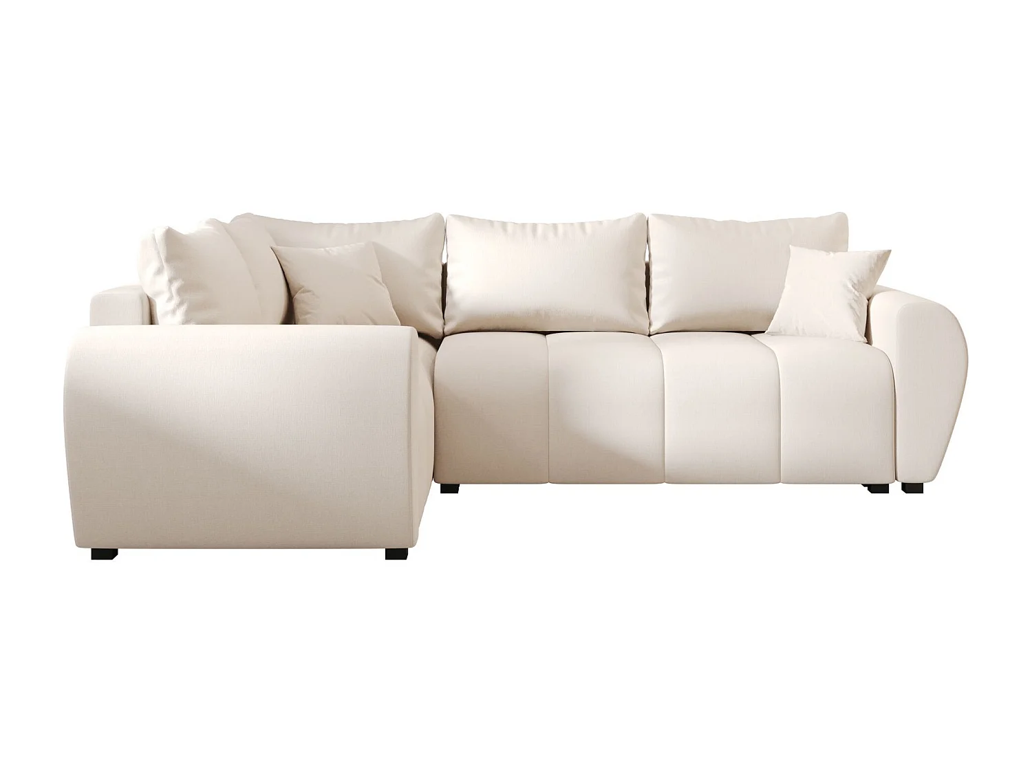 BEDANTE canapé d’angle MOLISA L PLUS Cosmic 10 gauche beige avec fonction de couchage canapé en forme de L