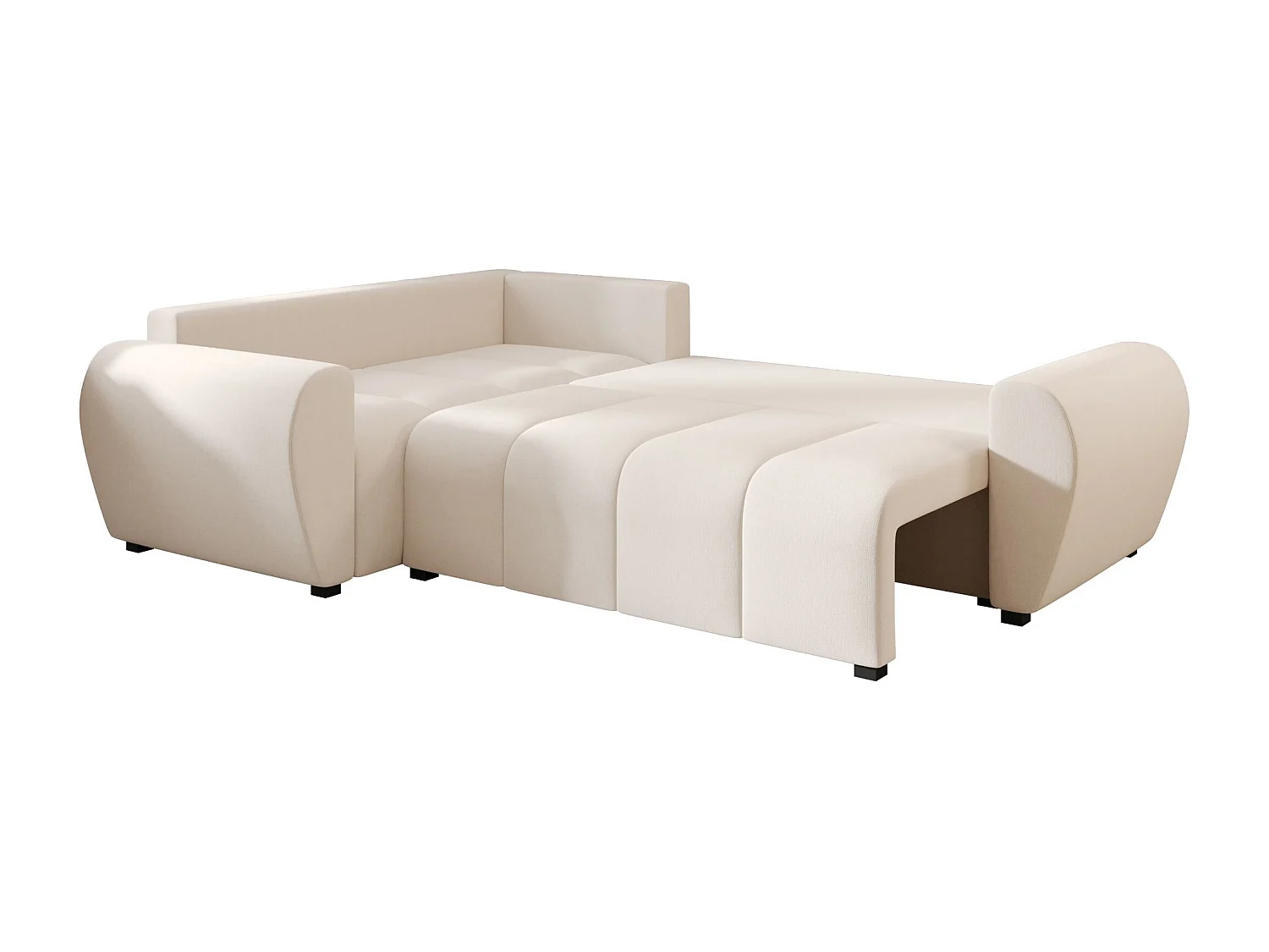 BEDANTE canapé d’angle MOLISA L PLUS Cosmic 10 gauche beige avec fonction de couchage canapé en forme de L