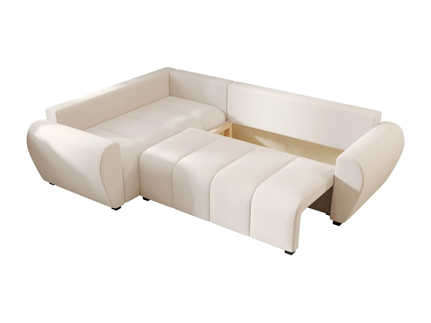 BEDANTE canapé d’angle MOLISA L PLUS Cosmic 10 gauche beige avec fonction de couchage canapé en forme de L