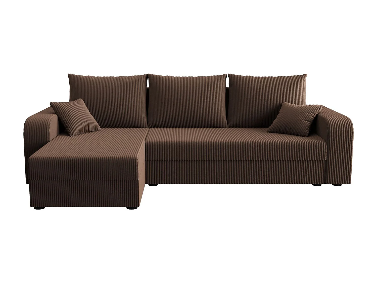 BEDANTE ECKSOFA HEWLET L BIS Zoom 5 Links Braun mit Schlaffunktion L-Form Sofa mit Stauraum Bettkasten Wohnzimmersofa Couch Sofa Bettsofa Bettkasten Bettcouch