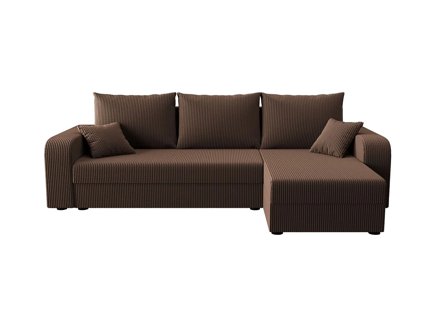 BEDANTE hoekbank HEWLET L BIS Zoom 5 rechts bruin met slaapfunctie L-vormige bank met opbergruimte bedbox woonkamerbank bank sofa slaapbank bedbox slaapbank