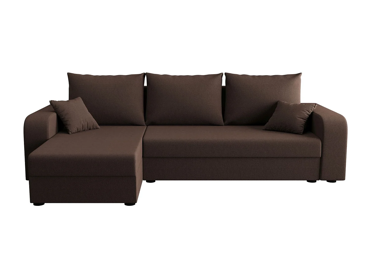 BEDANTE hoekbank HEWLET L BIS Cosmic 800 links bruin met slaapfunctie L-vormige bank met opbergruimte bedbox Wohnzimmersofa Couch Sofa Bettsofa bedbox Bettcouch