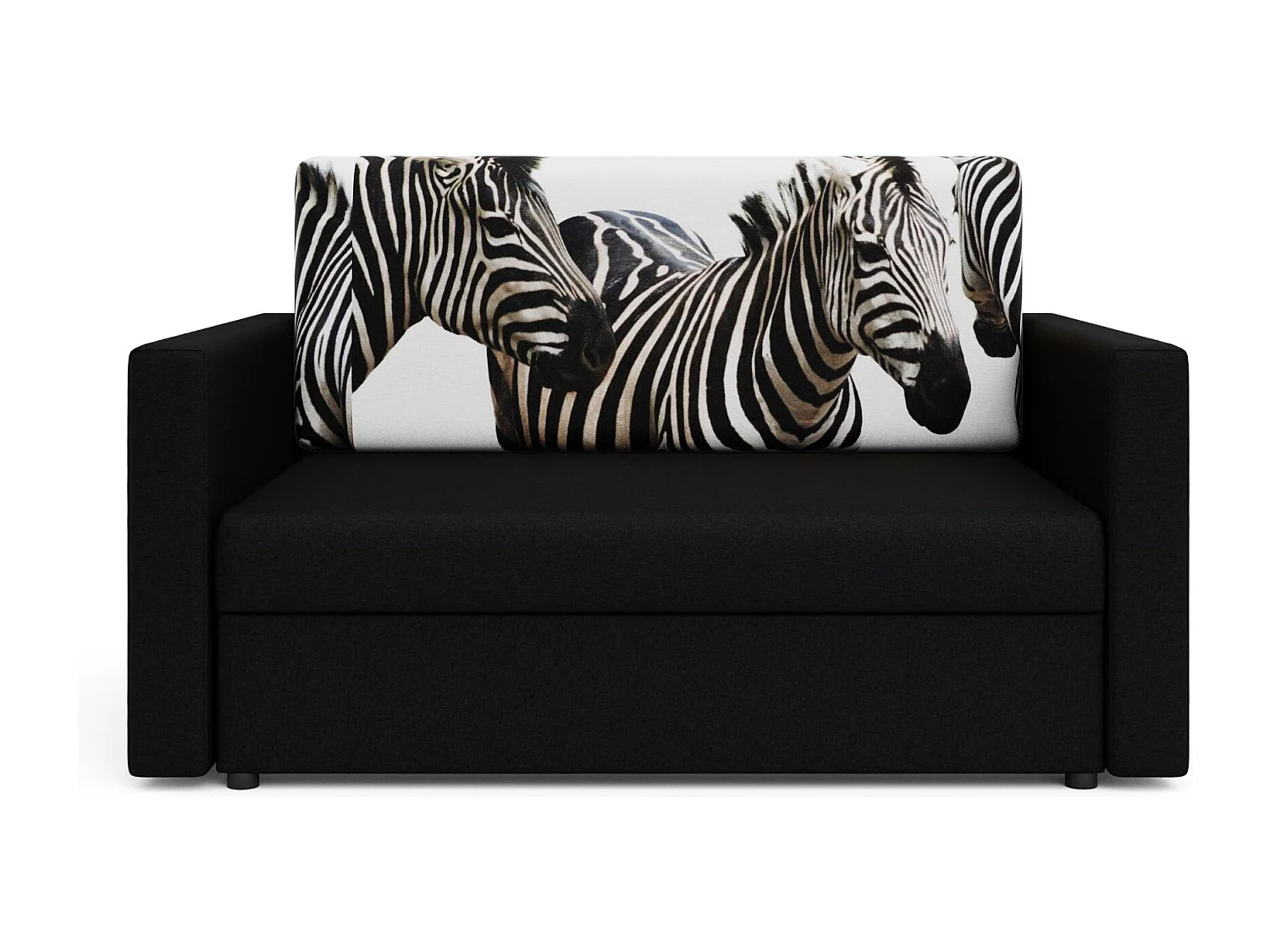 BEDANTE Sofa Amerykanka HEVEN 80 ZEBRA + Sawana 14 met opbergruimte, woonkamerbank, slaapbank, bank met opbergruimte