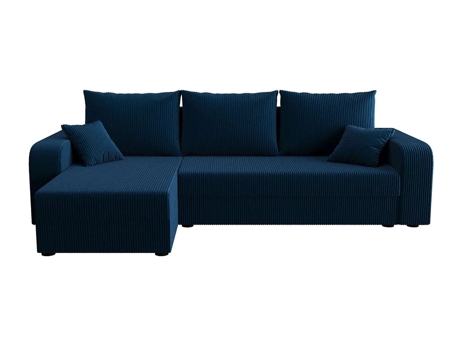 BEDANTE hoekbank HEWLET L BIS Zoom 13 links donkerblauw met slaapfunctie L-vormige bank met opbergruimte bedbox woonkamerbank bank sofa slaapbank bedbox slaapbank