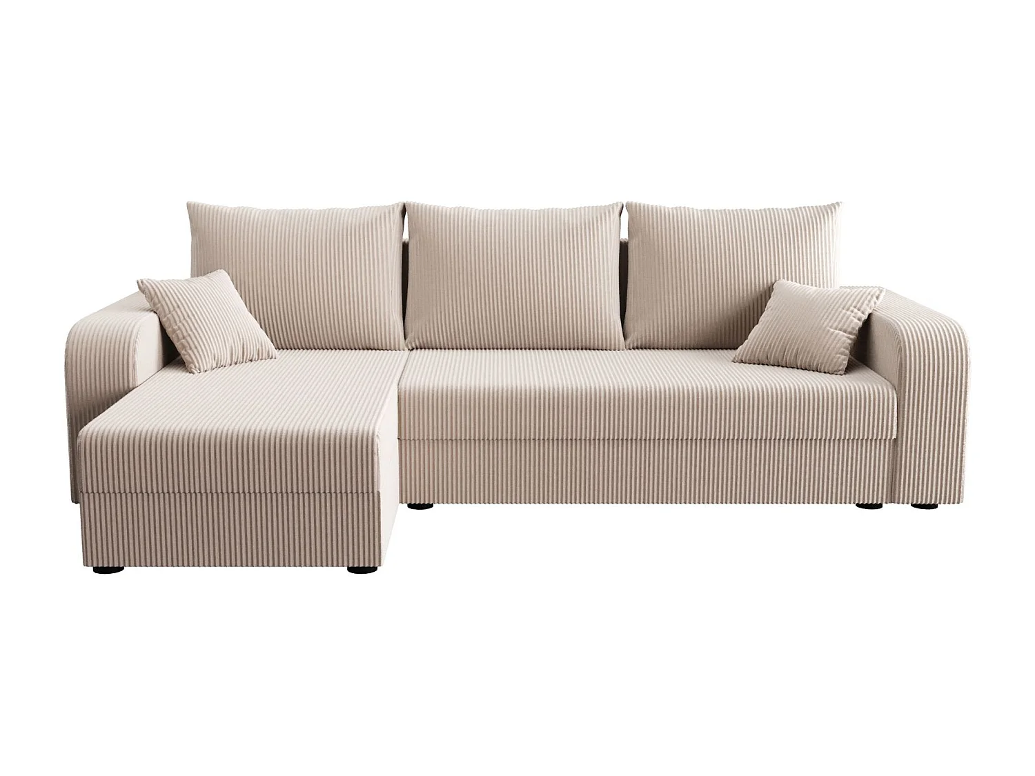 BEDANTE ECKSOFA HEWLET L BIS Zoom 1 Links Beige mit Schlaffunktion L-Form Sofa mit Stauraum Bettkasten Wohnzimmersofa Couch Sofa Bettsofa Bettkasten Bettcouch
