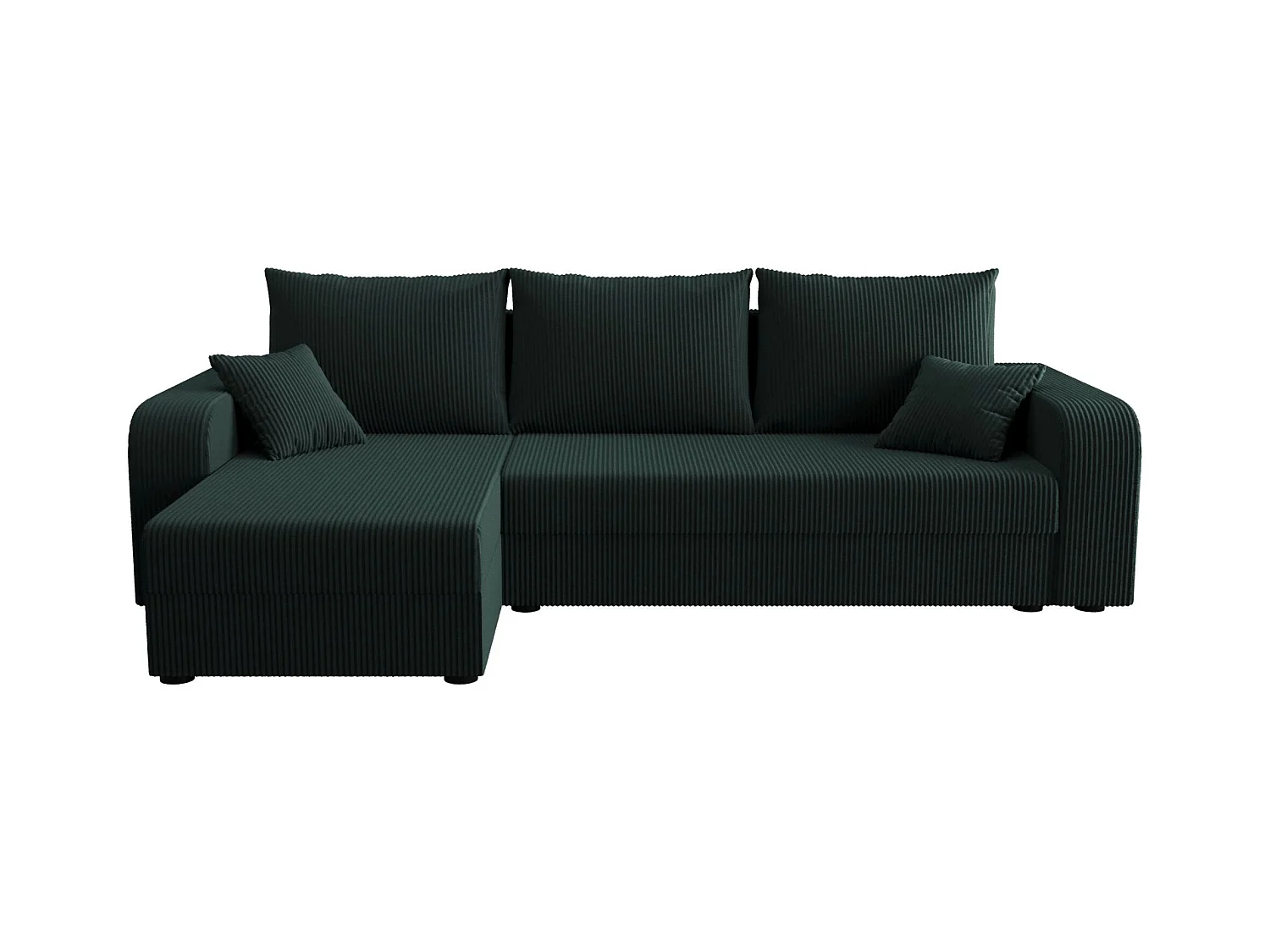 BEDANTE hoekbank HEWLET L BIS Zoom 10 links donkergroen met slaapfunctie L-vormige bank met opbergruimte bedbox woonkamerbank bank sofa slaapbank bedbox slaapbank