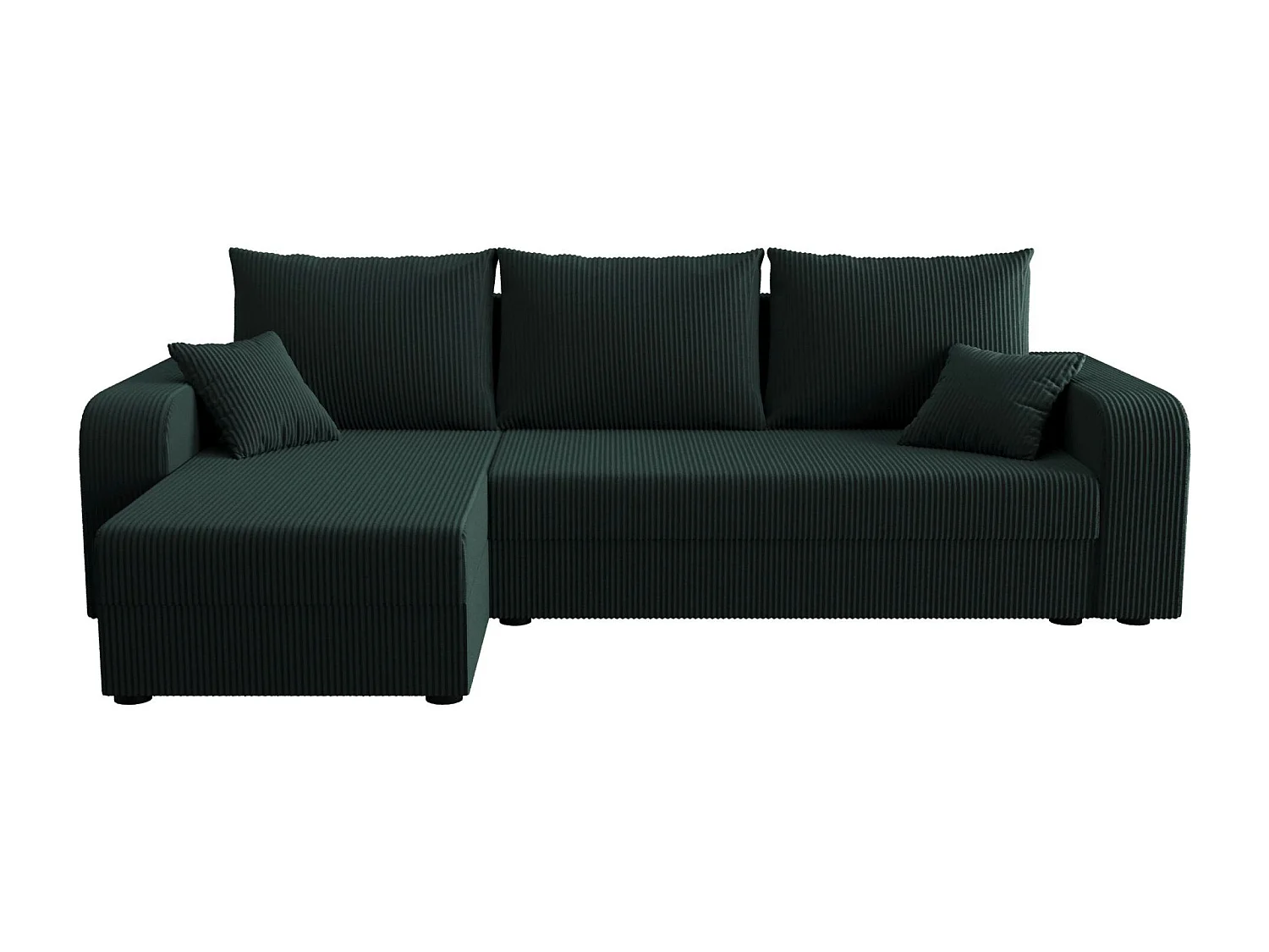 BEDANTE ECKSOFA HEWLET L BIS Zoom 10 Links Dunkelgrün mit Schlaffunktion L-Form Sofa mit Stauraum Bettkasten Wohnzimmersofa Couch Sofa Bettsofa Bettkasten Bettcouch