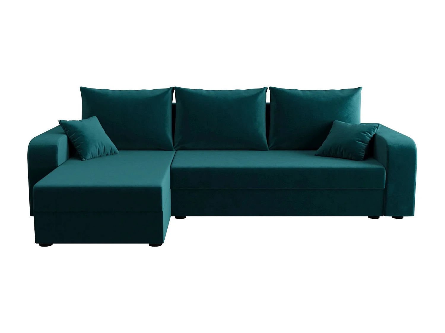 BEDANTE hoekbank HEWLET L BIS Itaka 39 links turkoois met slaapfunctie L-vormige bank met opbergruimte bedbox Wohnzimmersofa Couch Sofa Bettsofa bedbox Bettcouch
