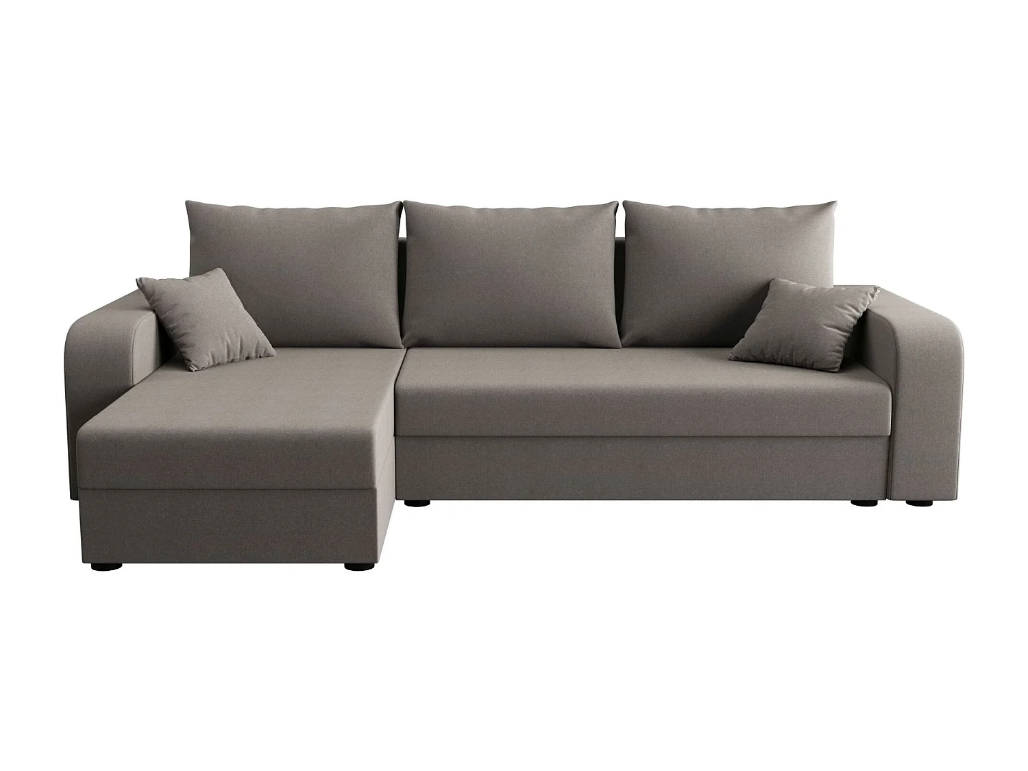 BEDANTE hoekbank HEWLET L BIS Sawana 21 links grijs met slaapfunctie L-vormige bank met opbergruimte bedbox Wohnzimmersofa Couch Sofa Bettsofa bedbox Bettcouch