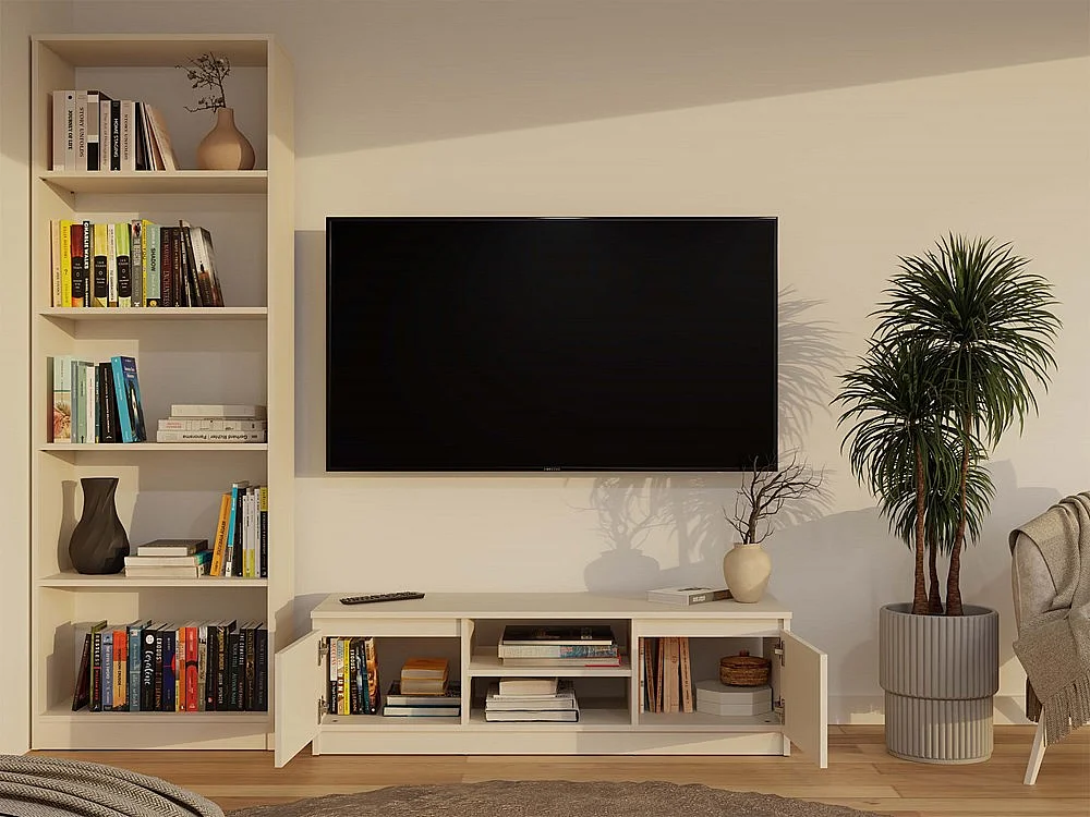 Szafka RTV Malwa | Kaszmir| 120x40x36 cm | Nowoczesny Stolik RTV