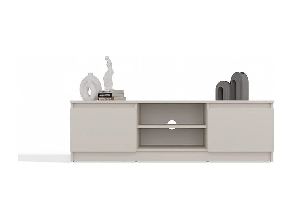 TIVOLI - Meuble TV style moderne - 120x40x36cm - 2 niches + 2 portes - Rangement matériel télé/audio