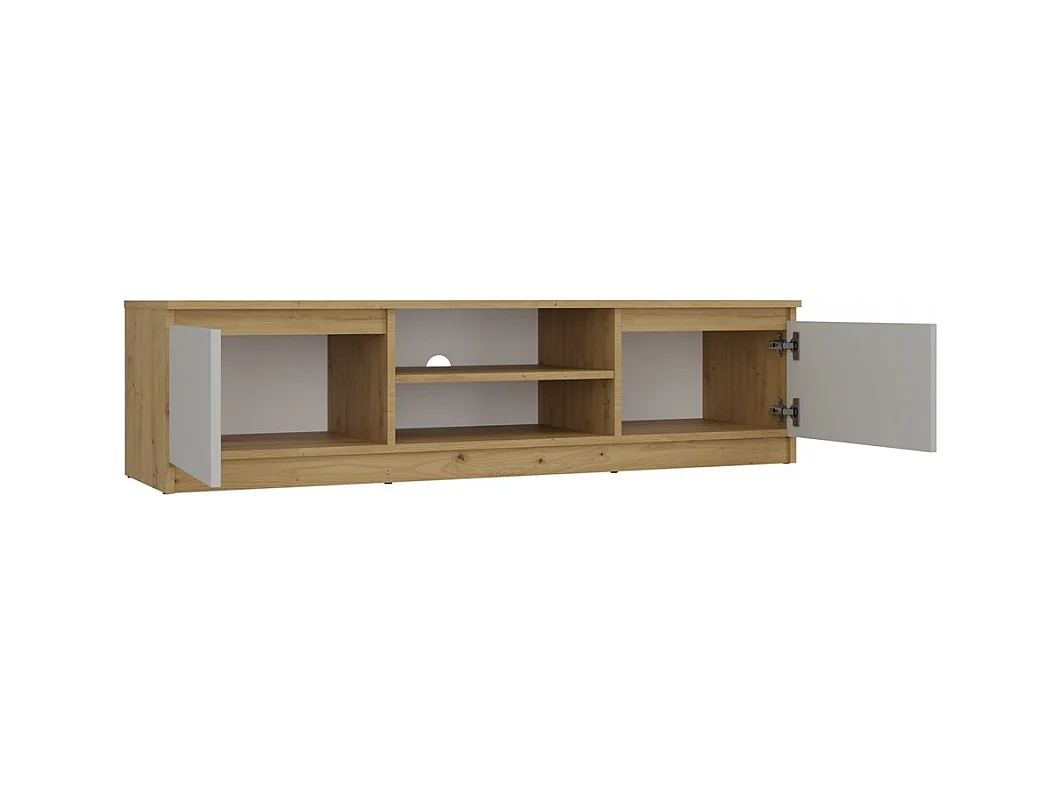 Szafka RTV Malwa 140 | Dąb Artisan /Kaszmir | 140x40x36 | Nowoczesny Stolik RTV