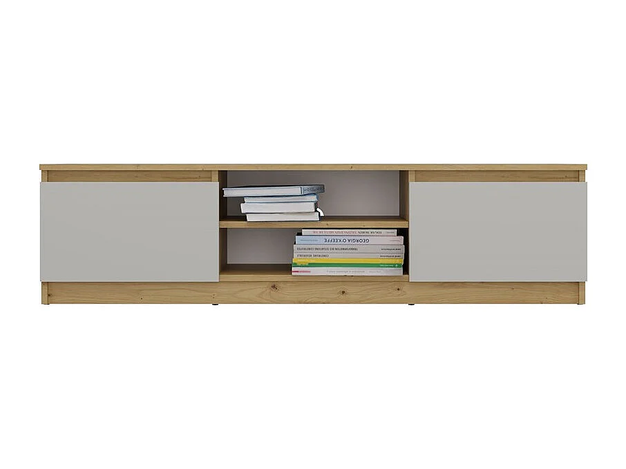 Szafka RTV Malwa 140 | Dąb Artisan /Kaszmir | 140x40x36 | Nowoczesny Stolik RTV