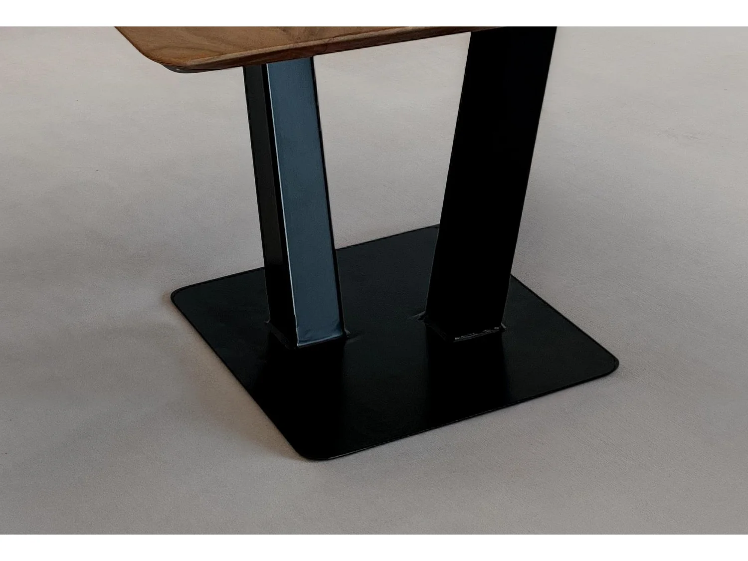 Table basse table de salon carrée en bois d'acacia massif 60 cm industriel