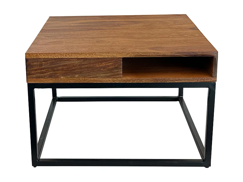 Table basse table de canapé en bois massif 60 cm table de salon carrée