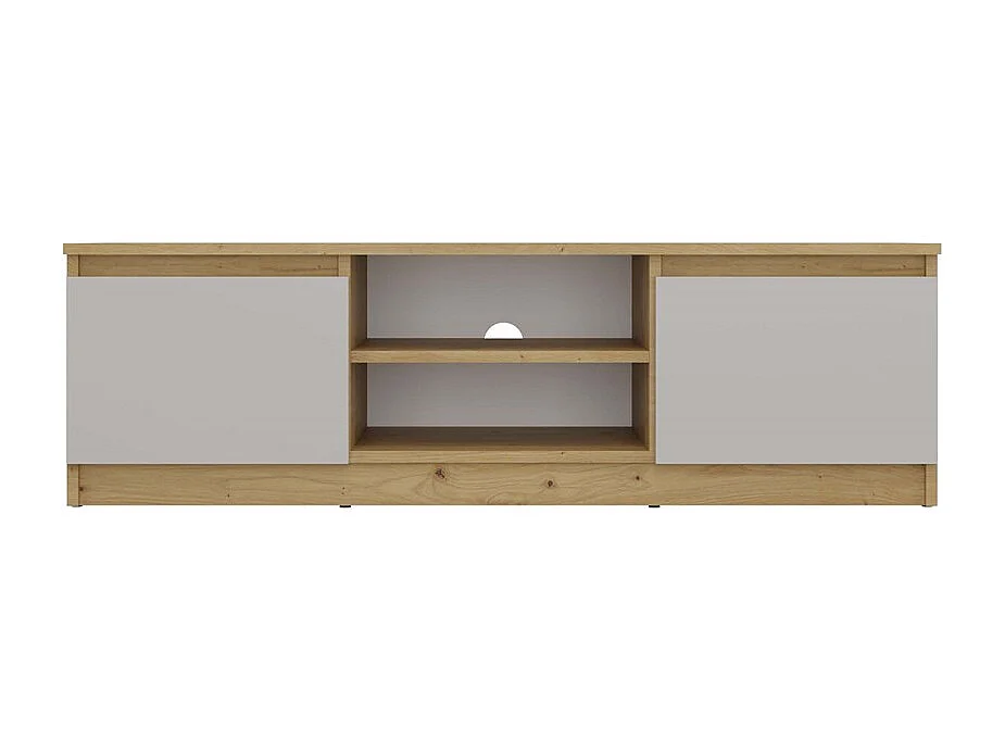 TIVOLI - Meuble TV style moderne - 120x40x36cm - 2 niches + 2 portes - Rangement matériel télé/audio