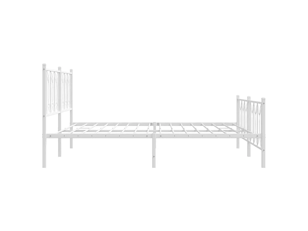Estructura cama sin colchón con estribo metal blanco 183x213 cm